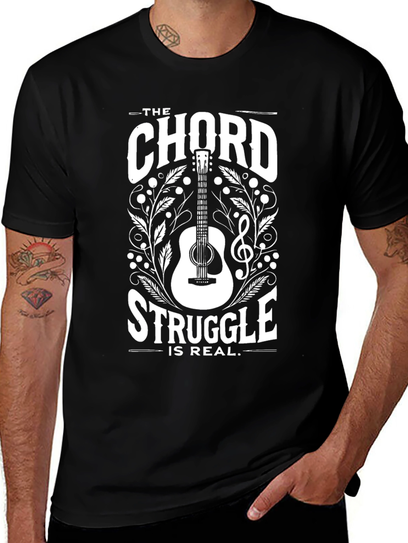 Black The Chord Struggle is Real Black T-Shirt main image