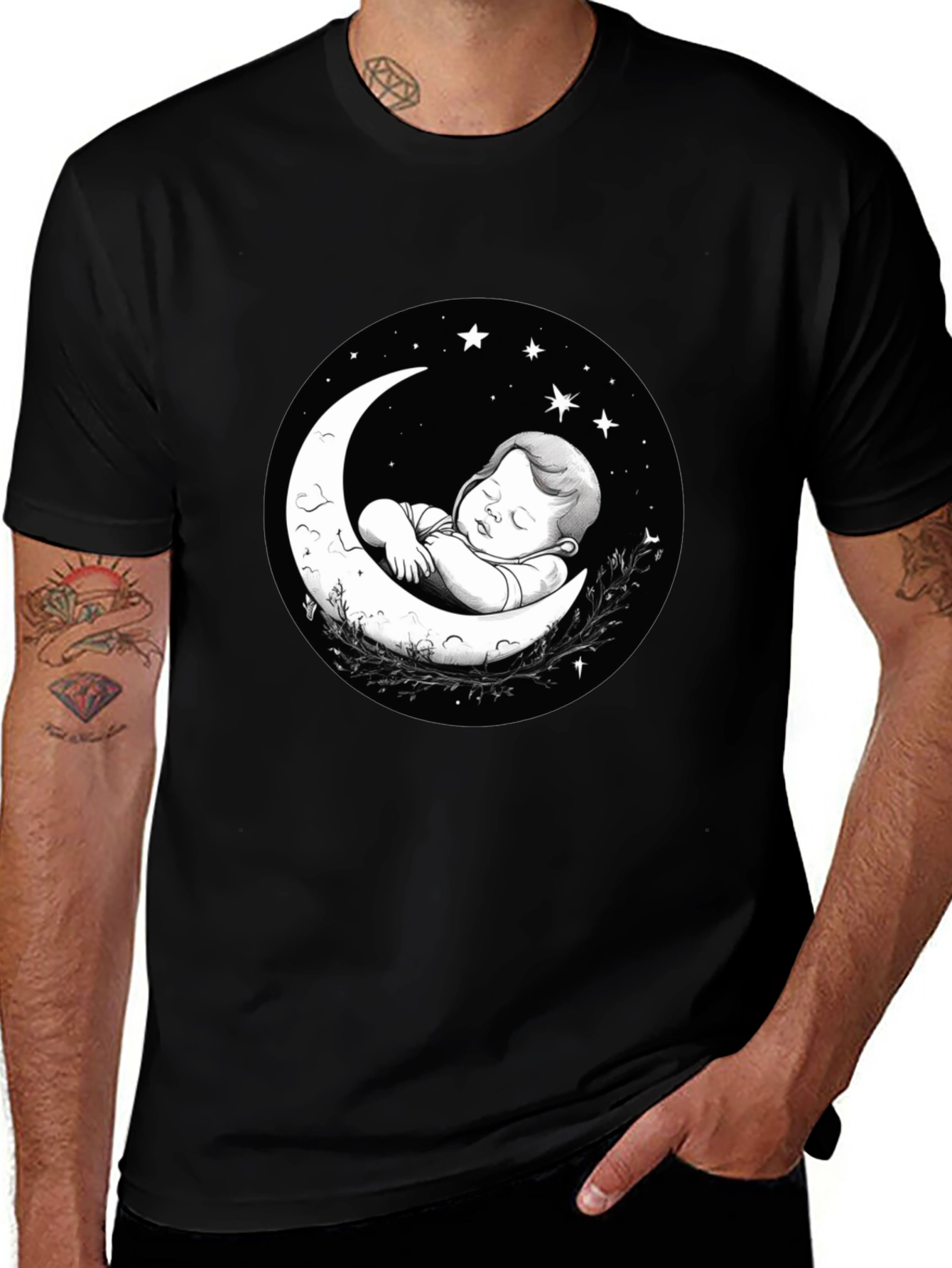Variant 12 of Dreamy Moon Baby Graphic Tee
