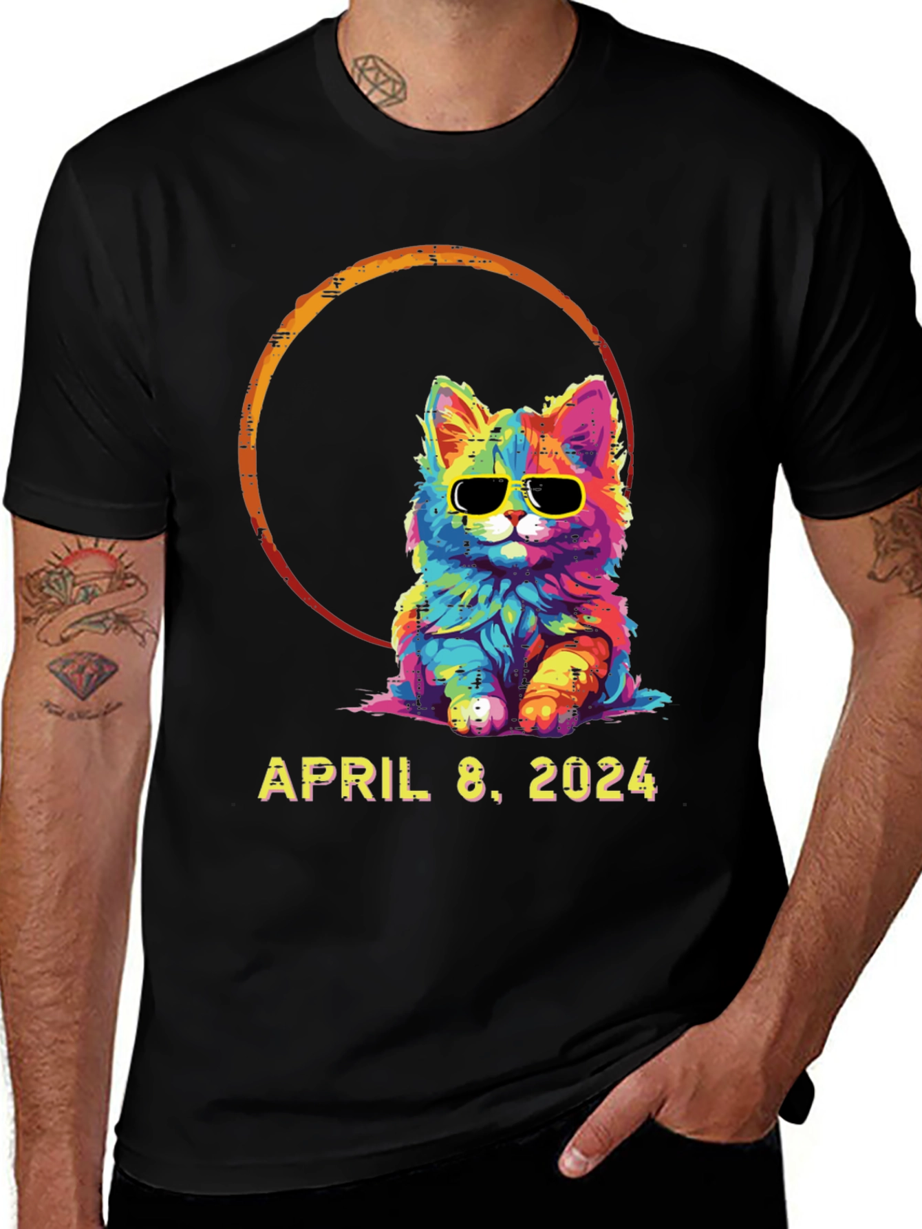 Variant 9 of April 8, 2024 Eclipse Cat T-Shirt