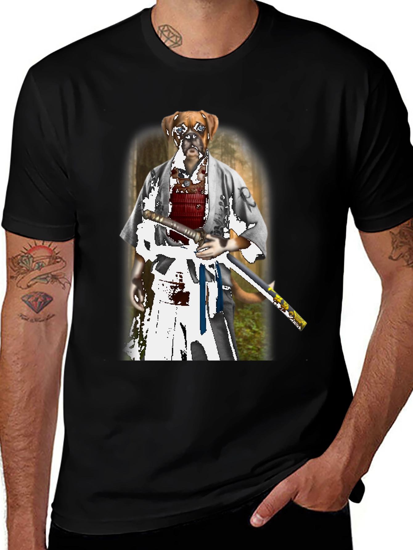 Variant 26 of Dog Samurai T-Shirt - Unique Graphic Tee