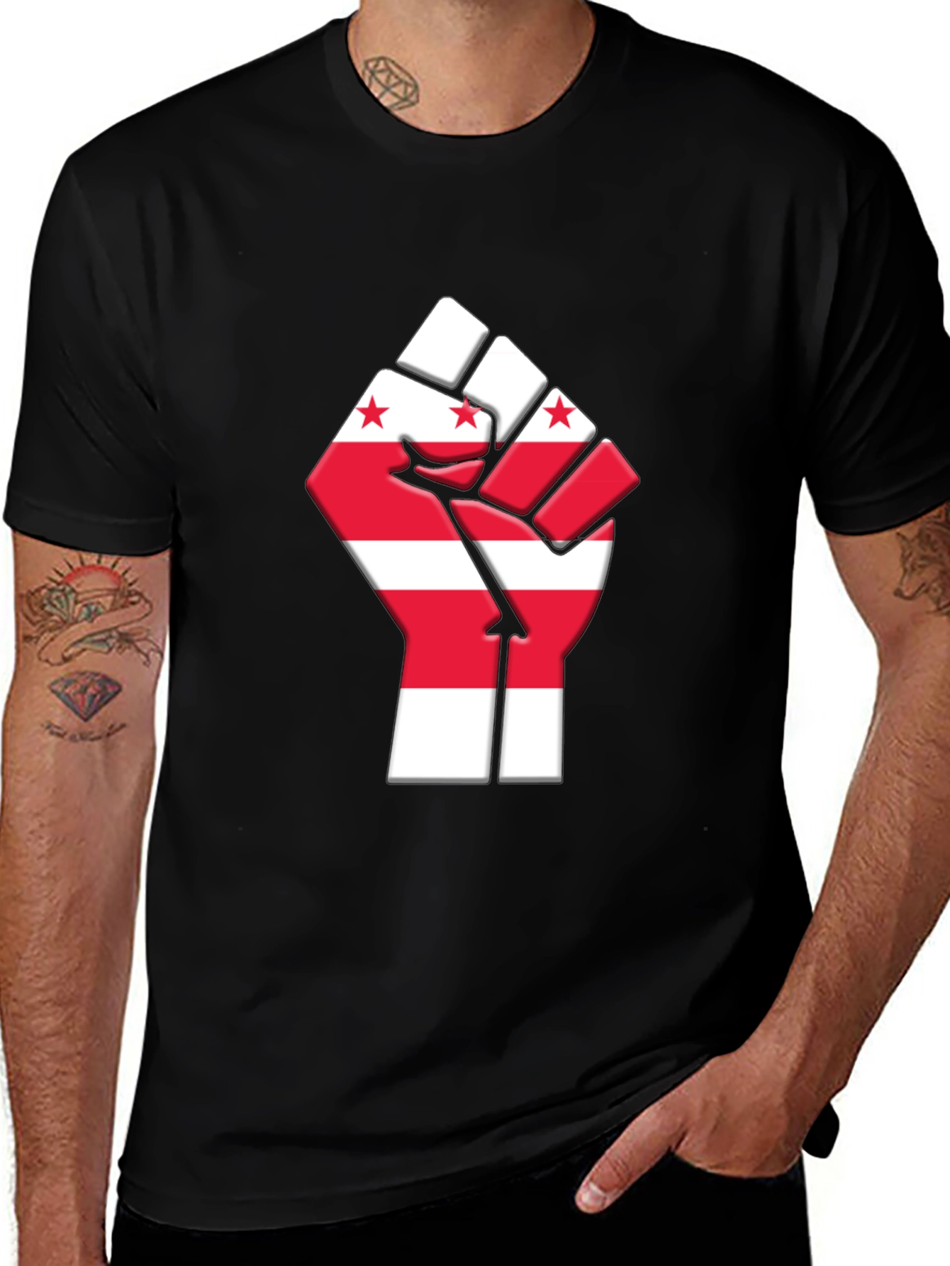 DC Flag Fist T-Shirt - Patriotic Pride