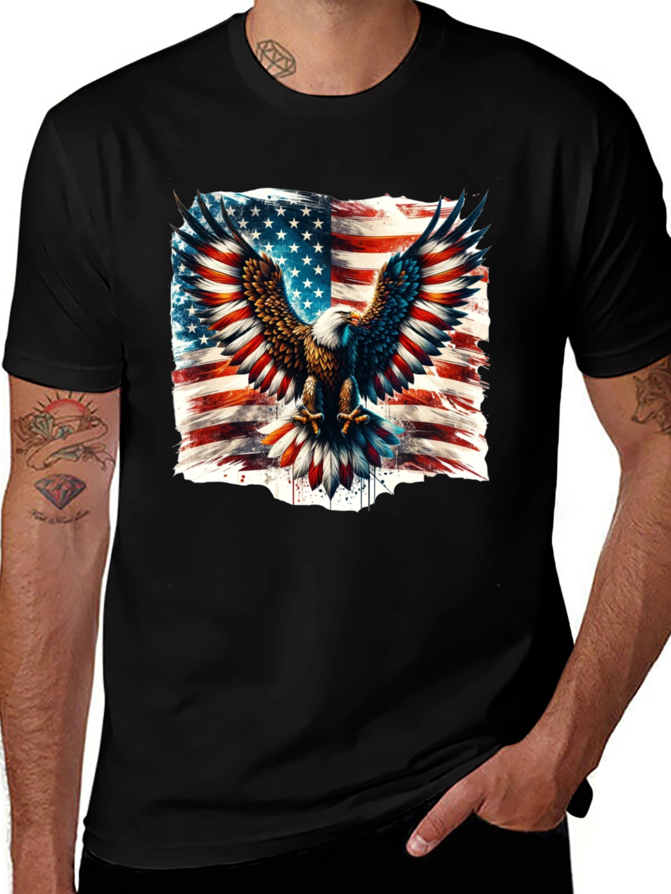 Variant 8 of American Eagle Flag Graphic T-Shirt