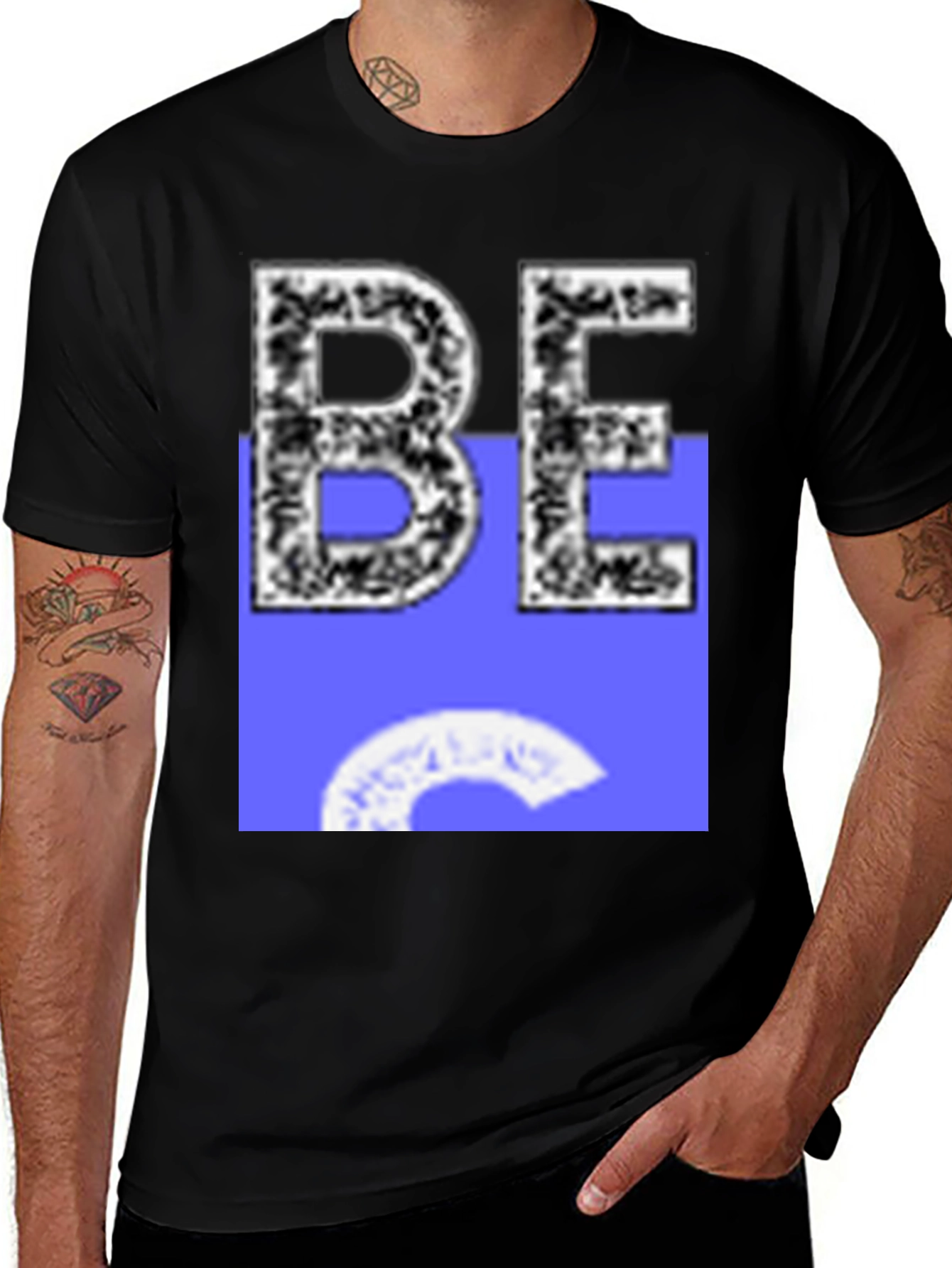 Variant 12 of BE - Men's Graphic Print Crew Neck T-Shirt