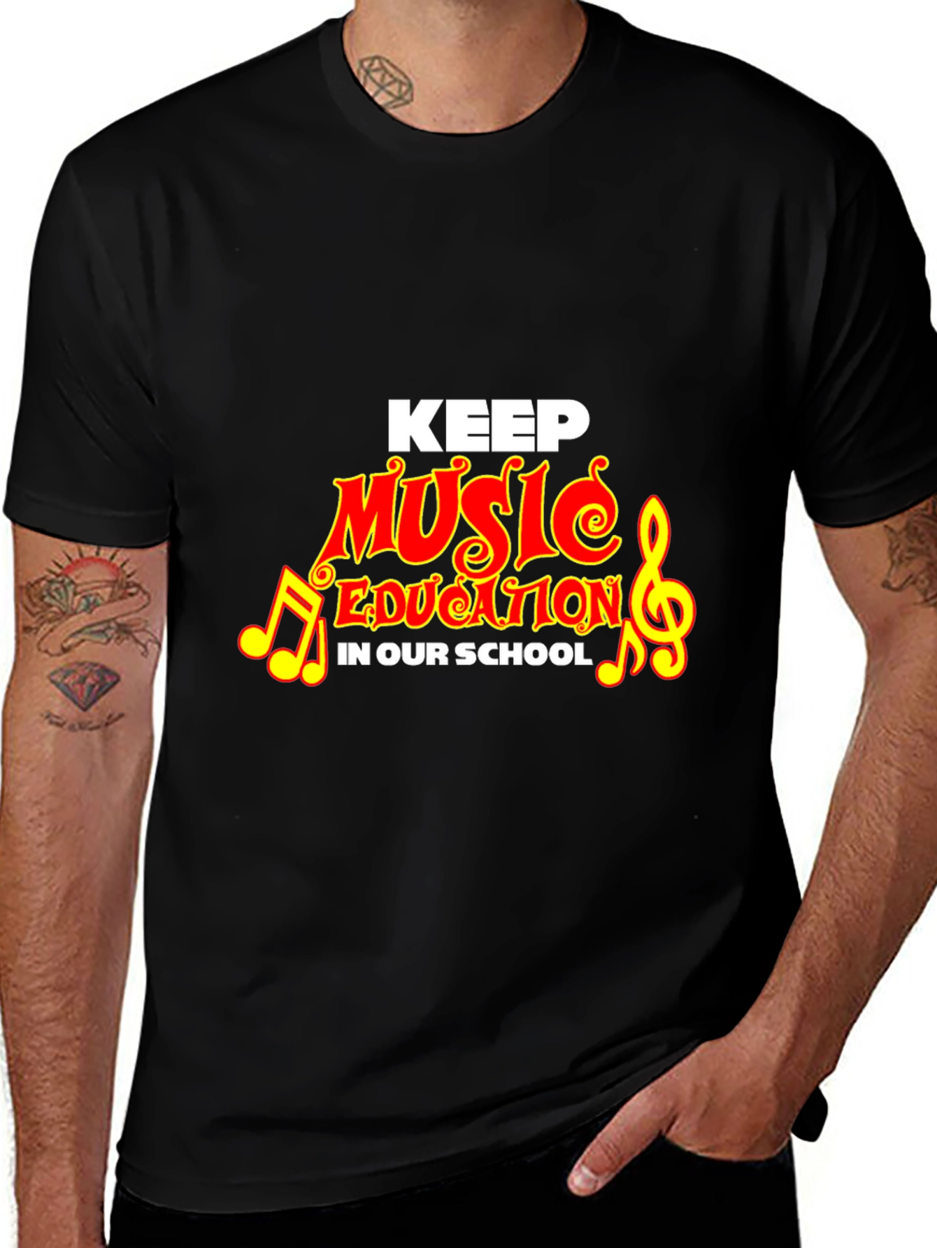 Variant 30 of Keep Music Education Graphic Tee