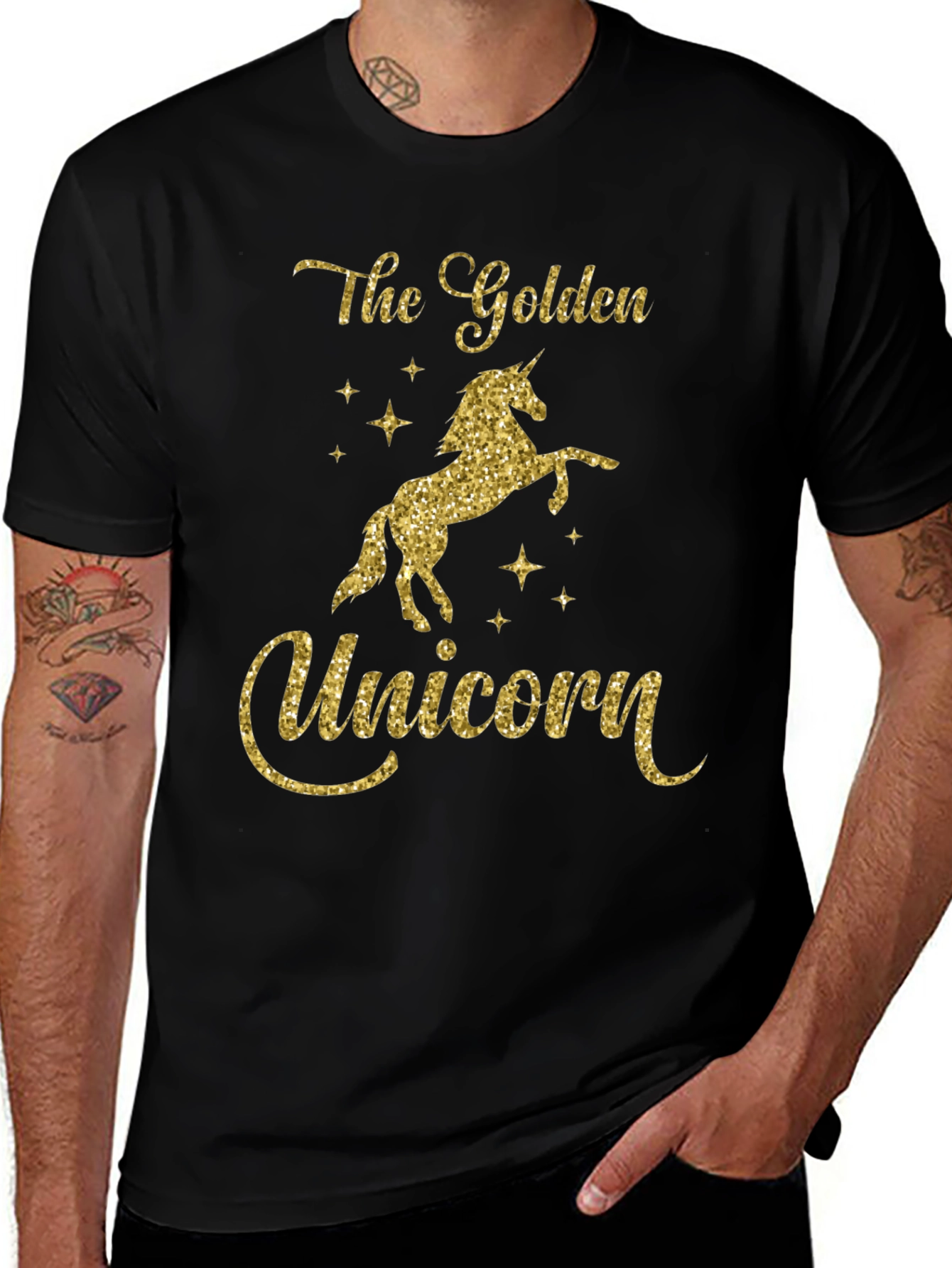 Variant 23 of Golden Unicorn Graphic Tee
