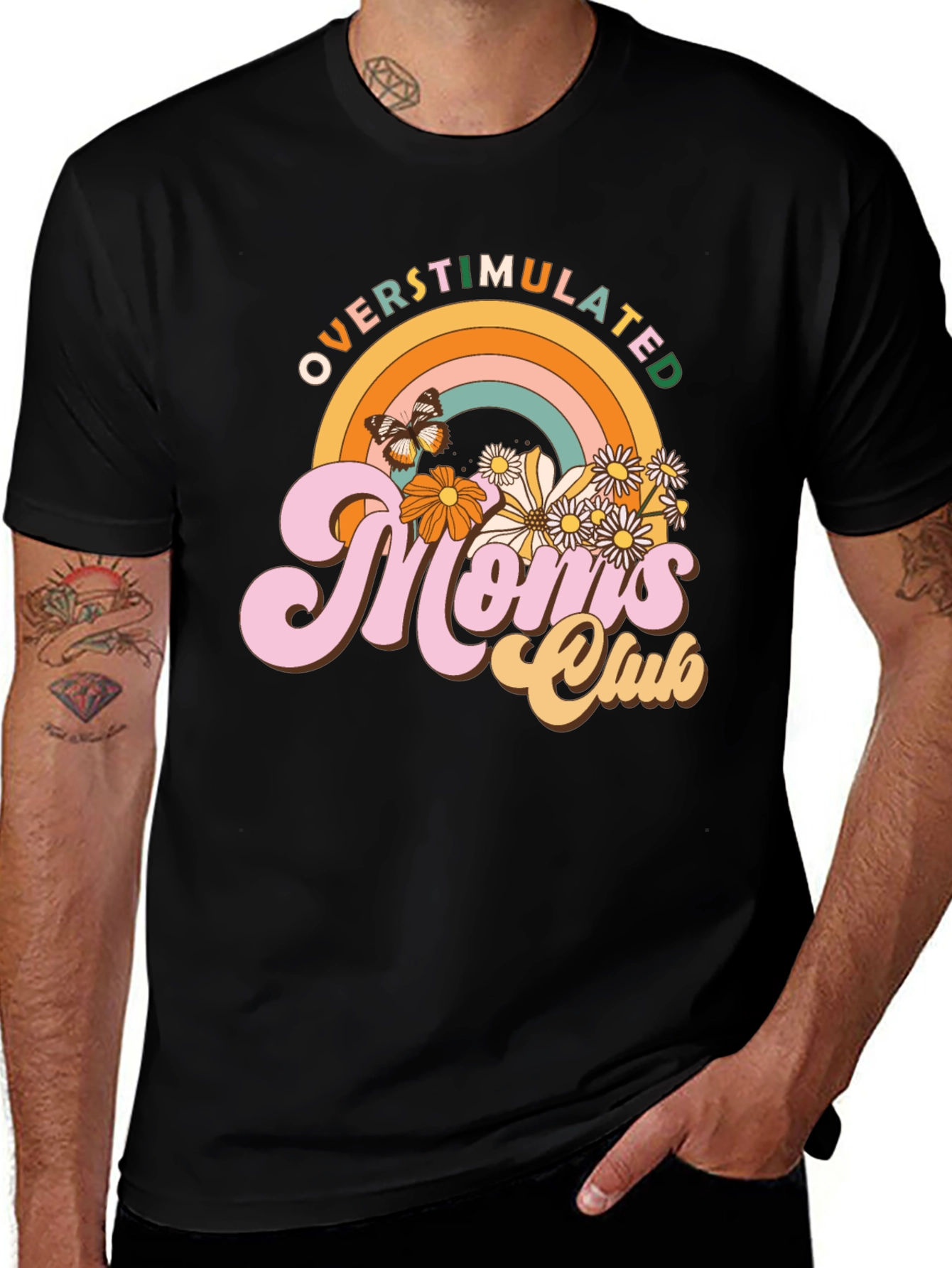 Variant 9 of Overstimulated Mom's Club Graphic Tee