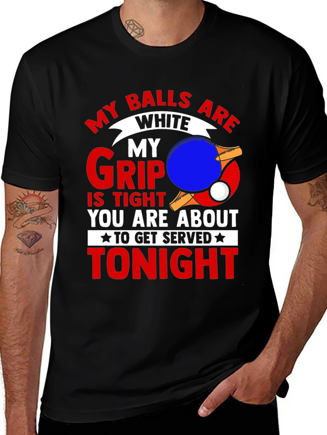My Balls are White Ping Pong T-Shirt