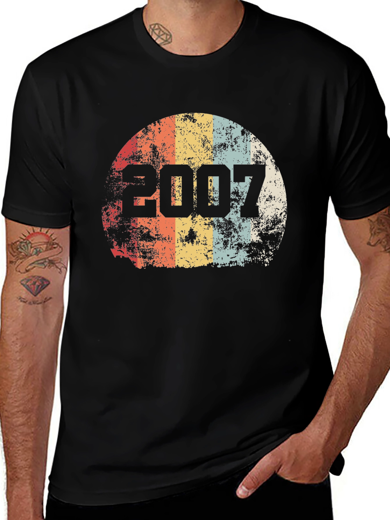 Variant 28 of Retro 2007 Graphic Tee - Vintage Style Birthday Shirt