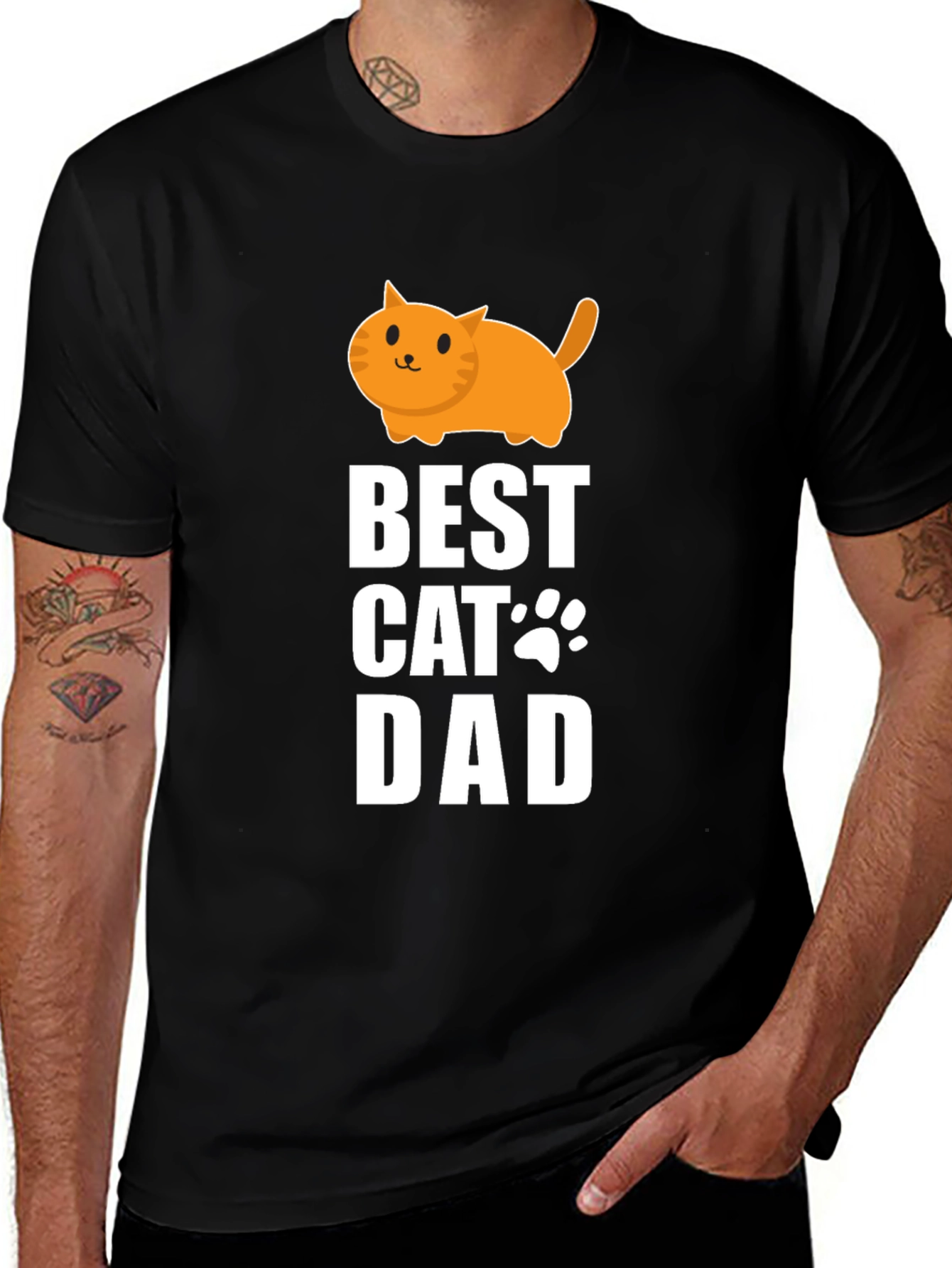 Variant 26 of Best Cat Dad T-Shirt: Cute Cat Lover Gift