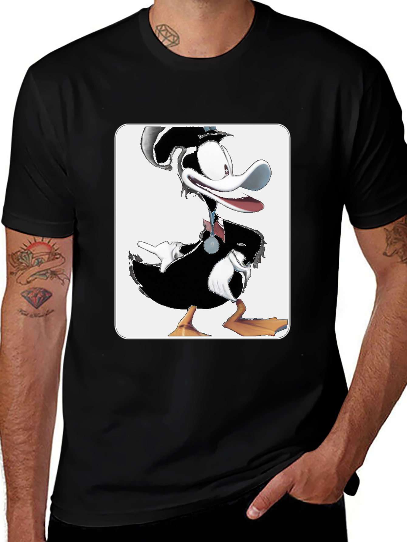 Variant 24 of Black Toon Duck Graphic Tee