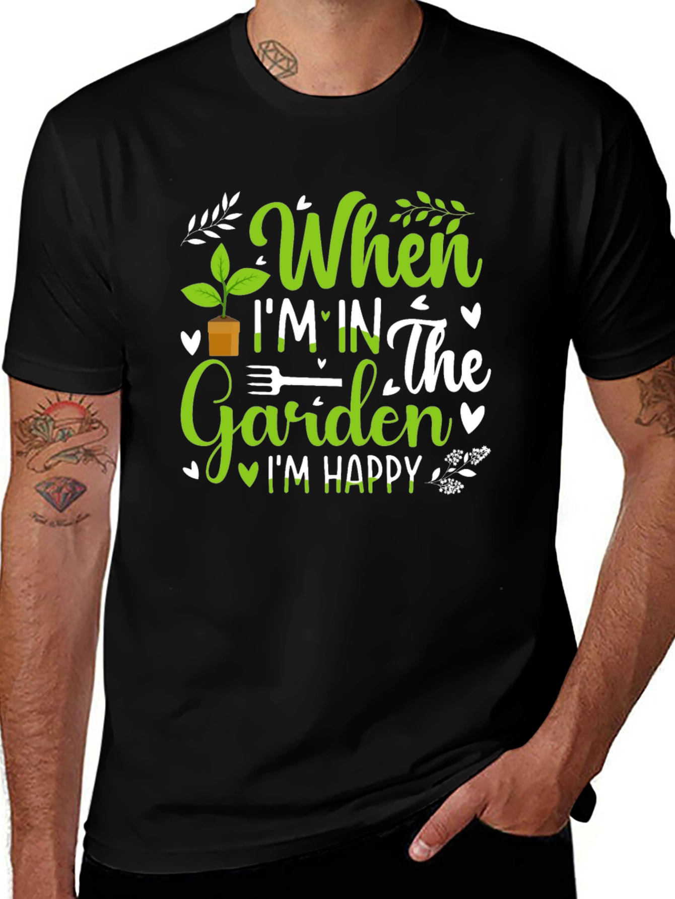 Variant 23 of Gardening Lover T-Shirt - When I'm In The Garden, I'm Happy
