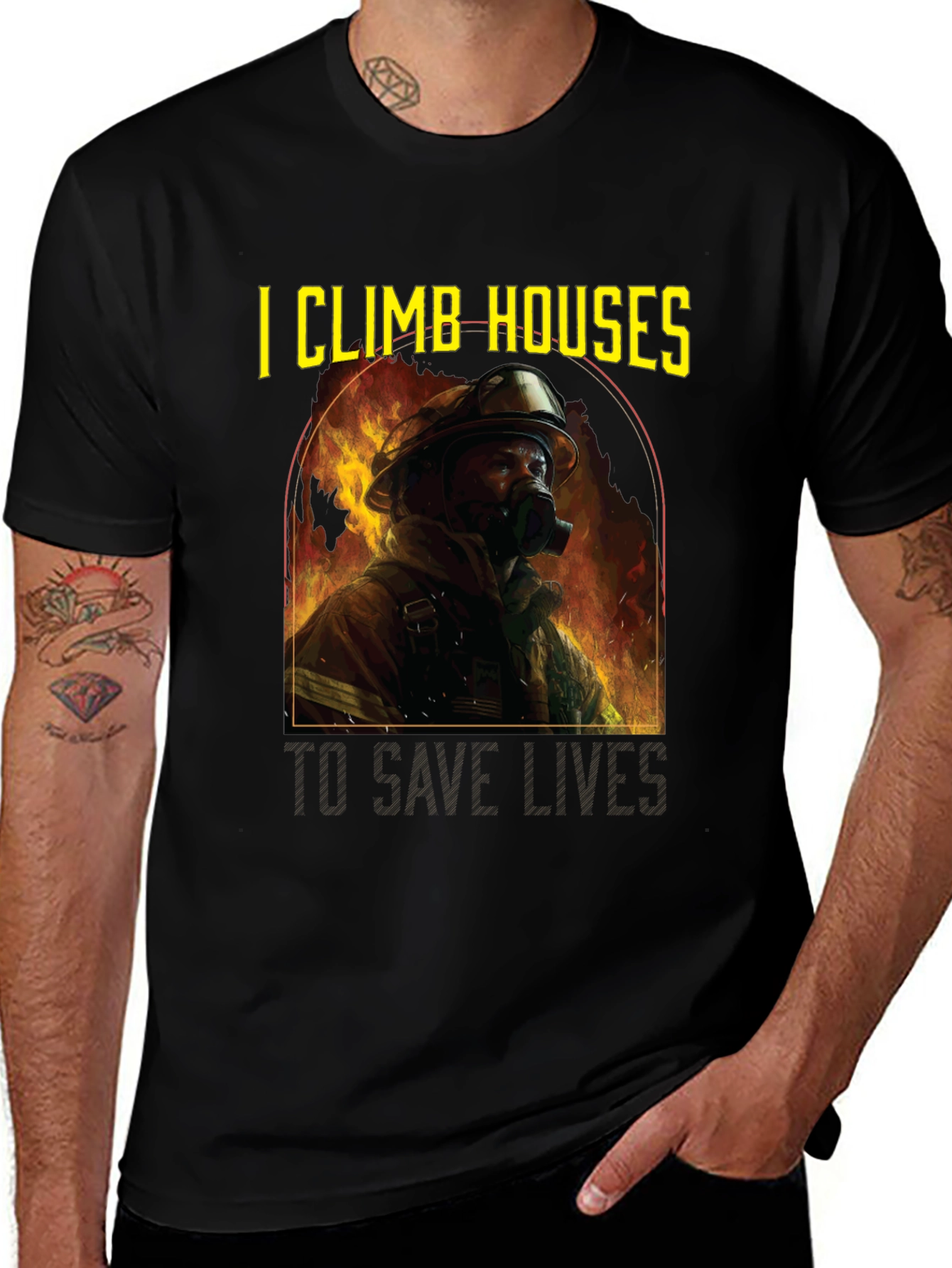 I Climb Houses To Save Lives Graphic Tee
