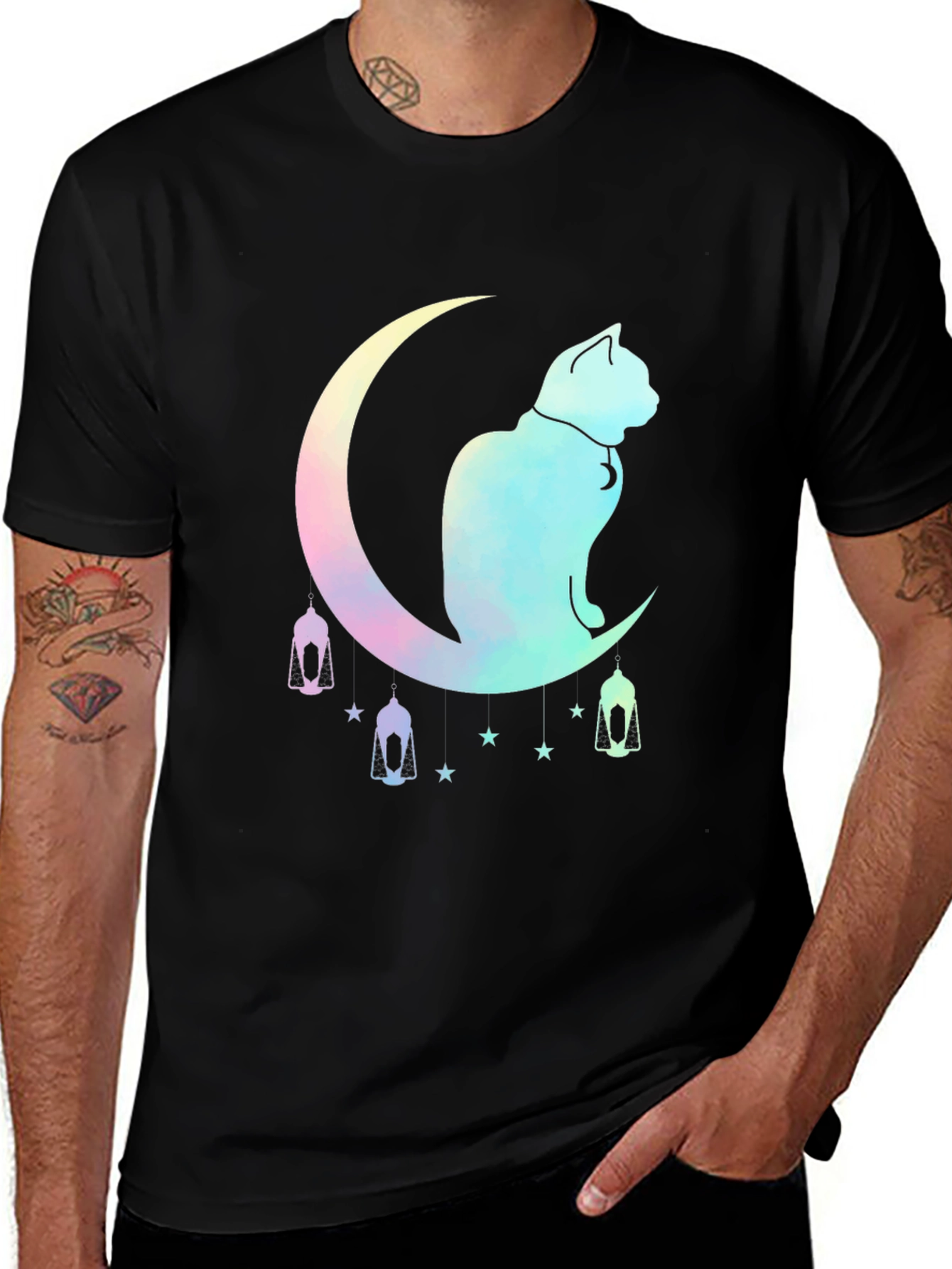 Variant 16 of Cat Moon Ramadan T-Shirt - Unisex