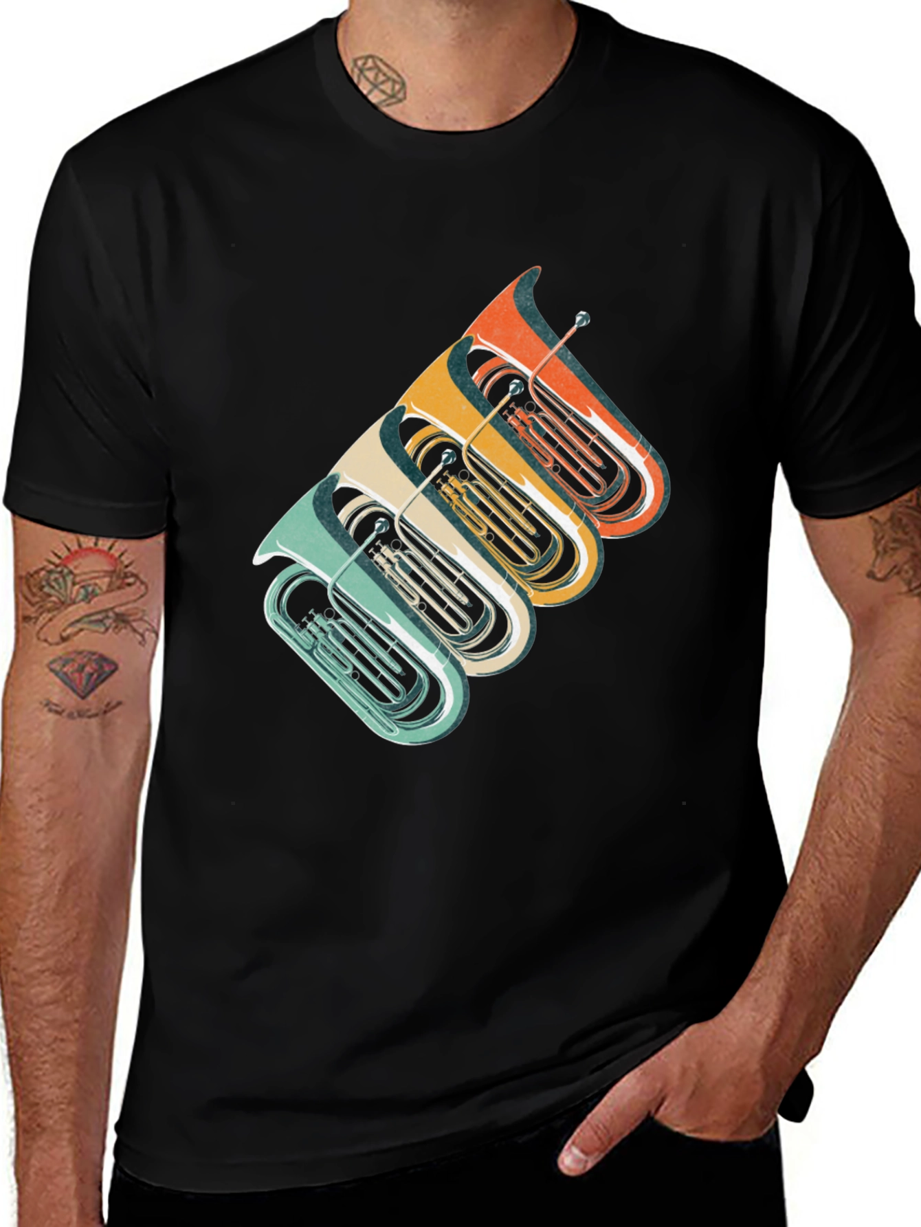 Variant 25 of Retro Tuba T-Shirt - Vintage Musical Instrument Tee