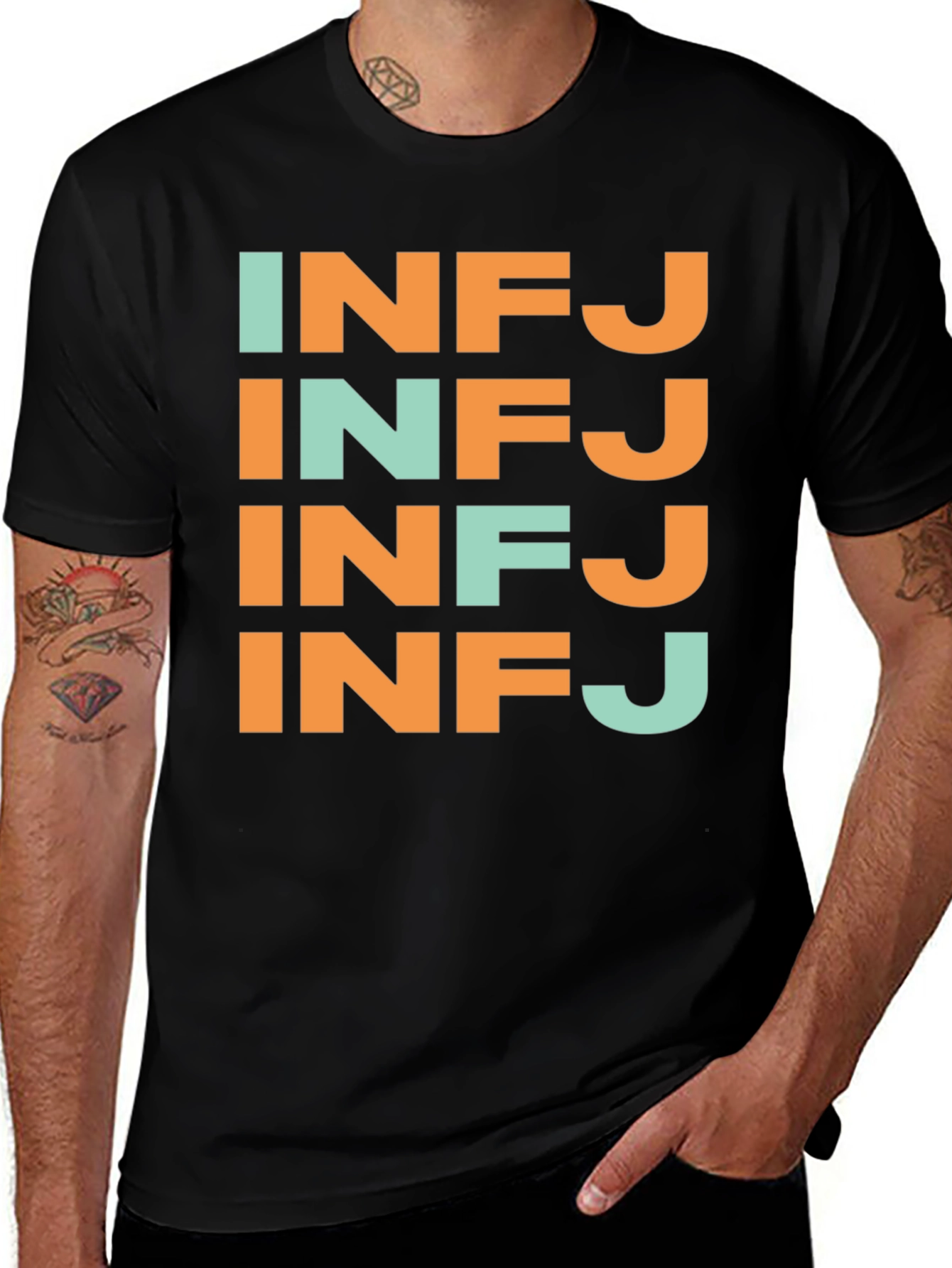INFJ Personality Type Graphic Tee - Black