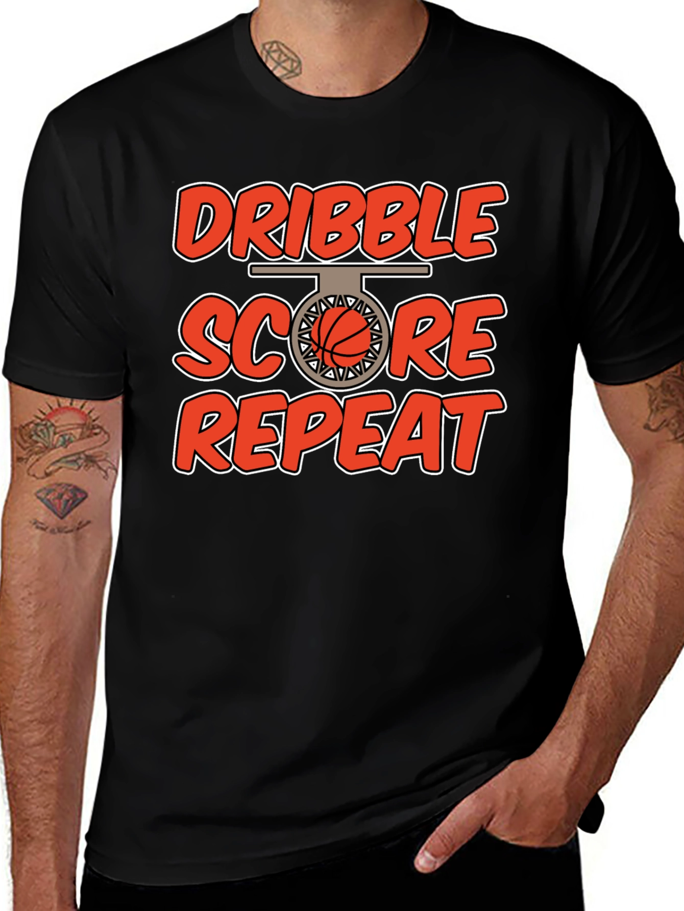 Variant 27 of Dribble Score Repeat Graphic Tee
