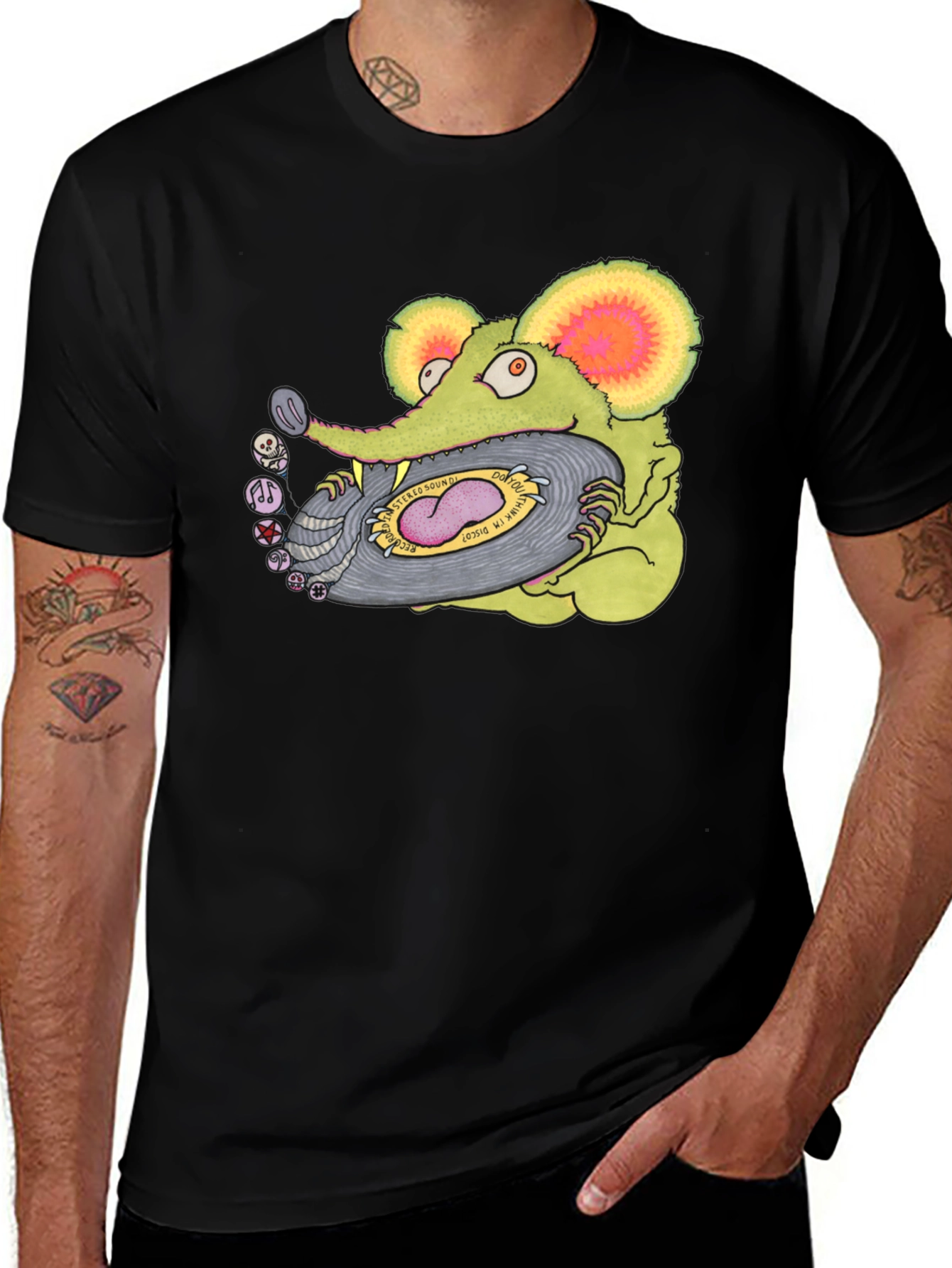 Variant 3 of Psychedelic Rat Disco T-Shirt