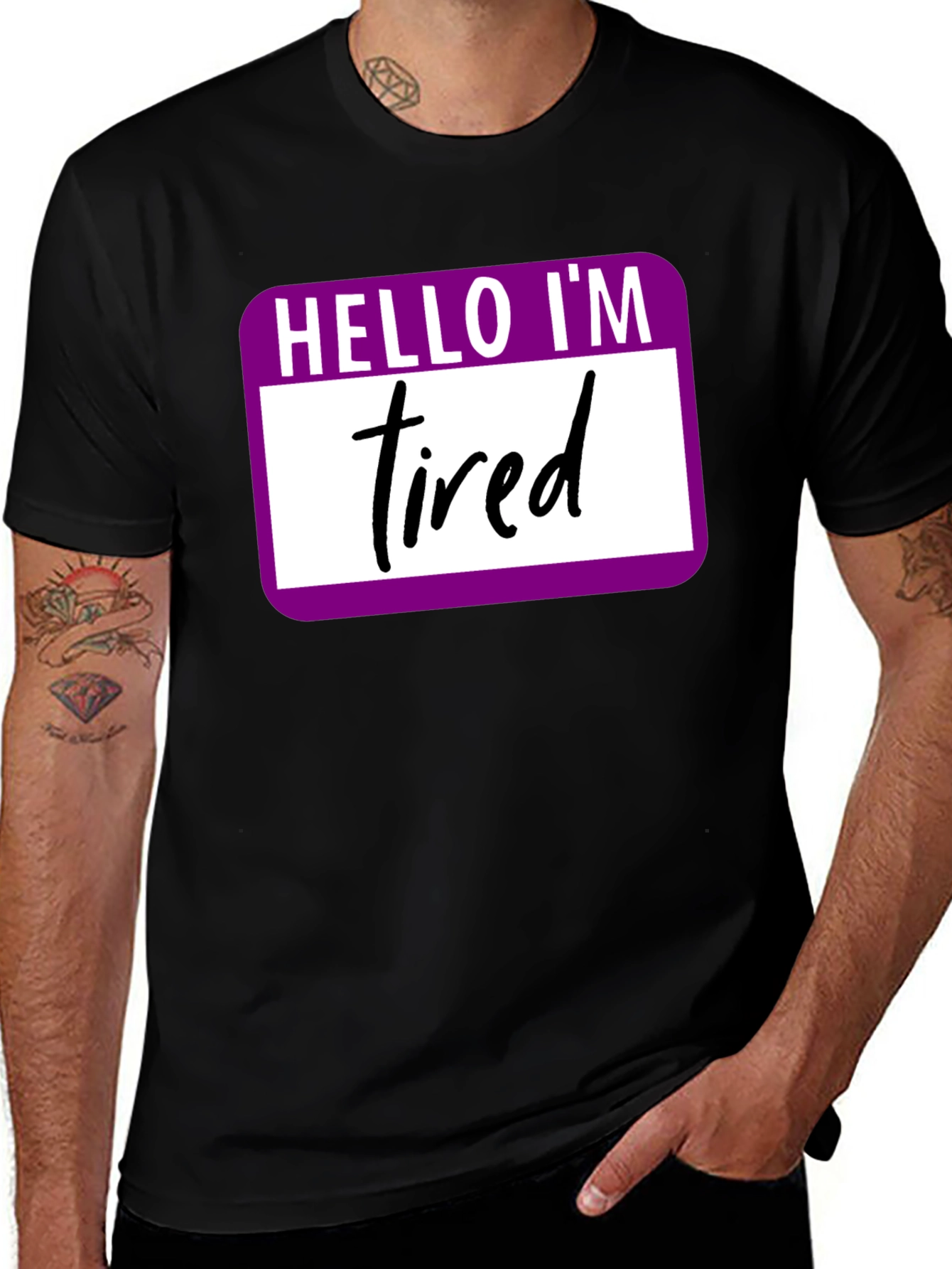 Variant 13 of Hello I'm Tired T-Shirt - Funny Introvert Tee