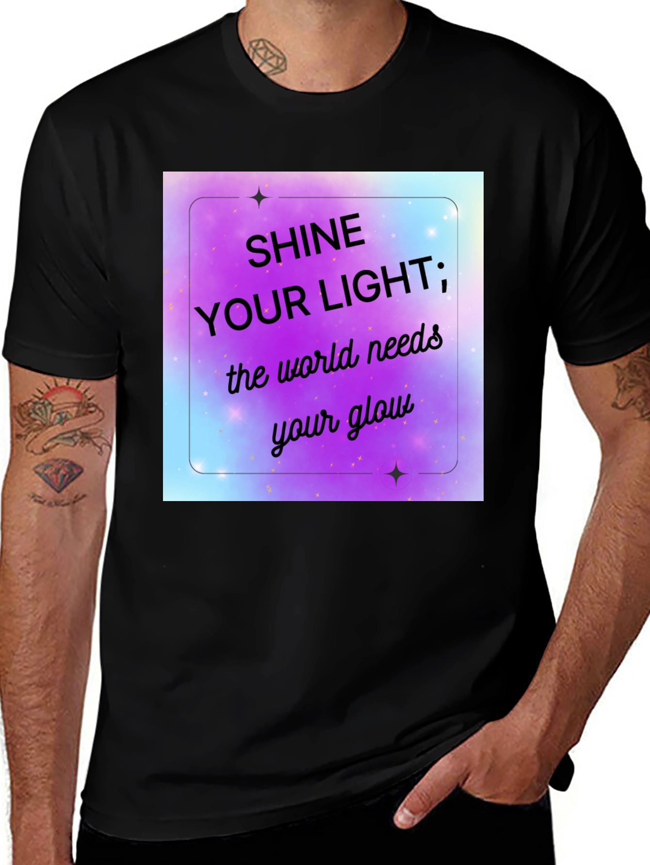 Variant 14 of Shine Your Light Graphic Tee - Positive Vibes T-Shirt
