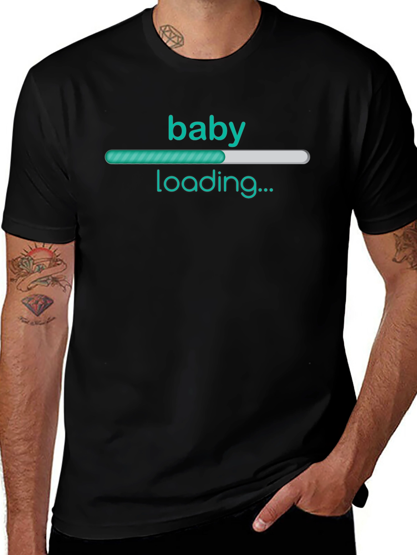 Variant 18 of Baby Loading Funny Pregnancy Announcement T-Shirt