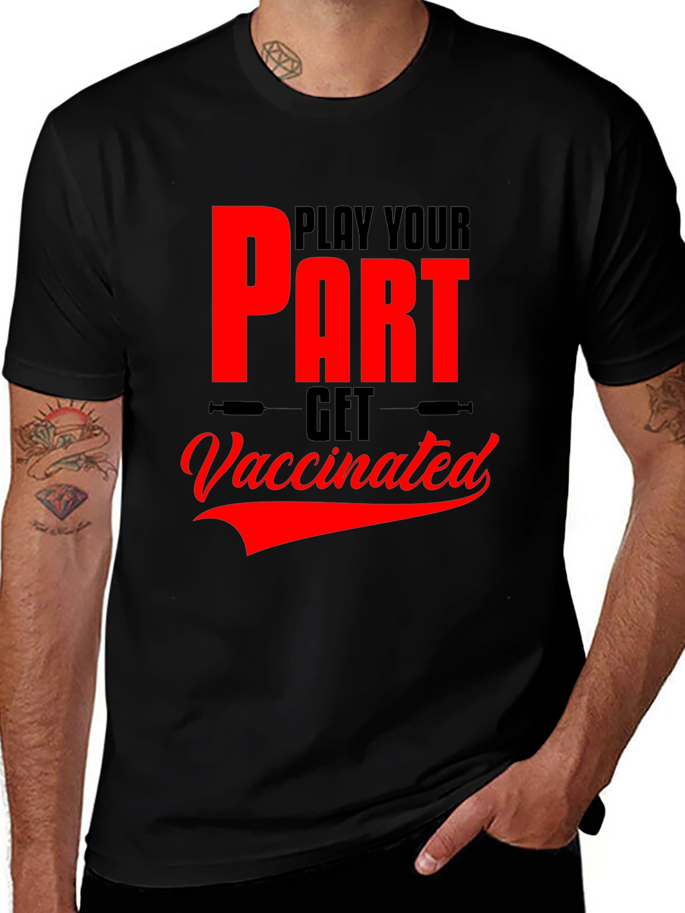 Variant 20 of Play Your Part Get Vaccinated T-Shirt