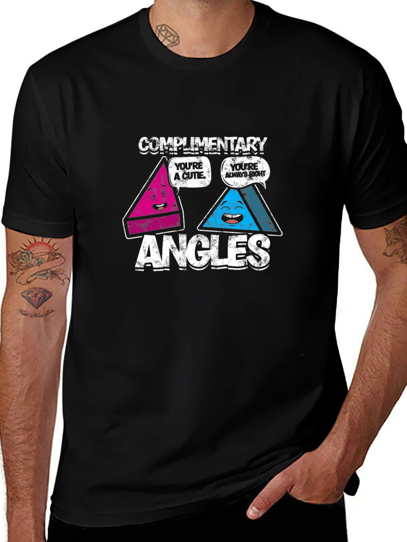 Variant 18 of Complementary Angles Graphic Tee - Math Humor T-Shirt
