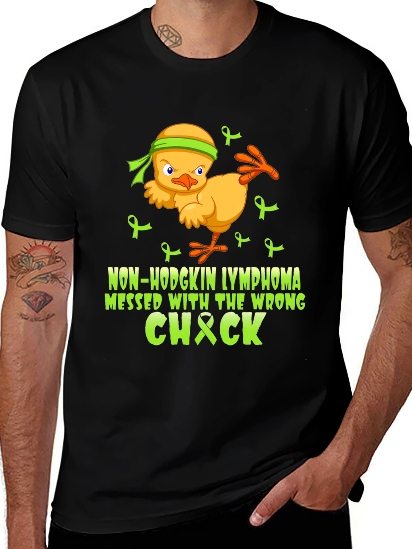 Variant 17 of Lymphoma Awareness Chick T-Shirt