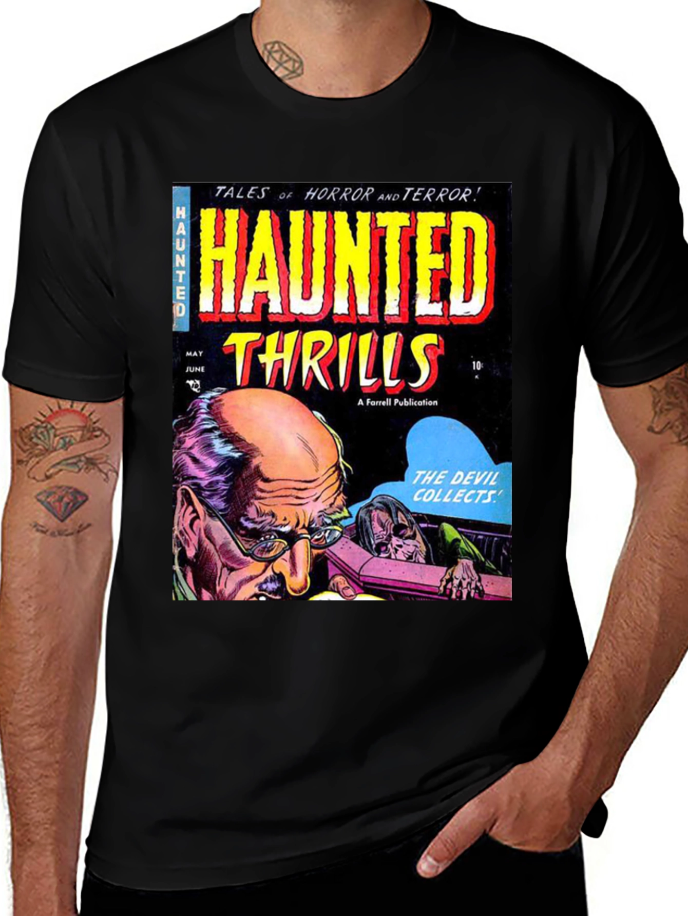 Haunted Thrills Comic Book Cover T-Shirt
