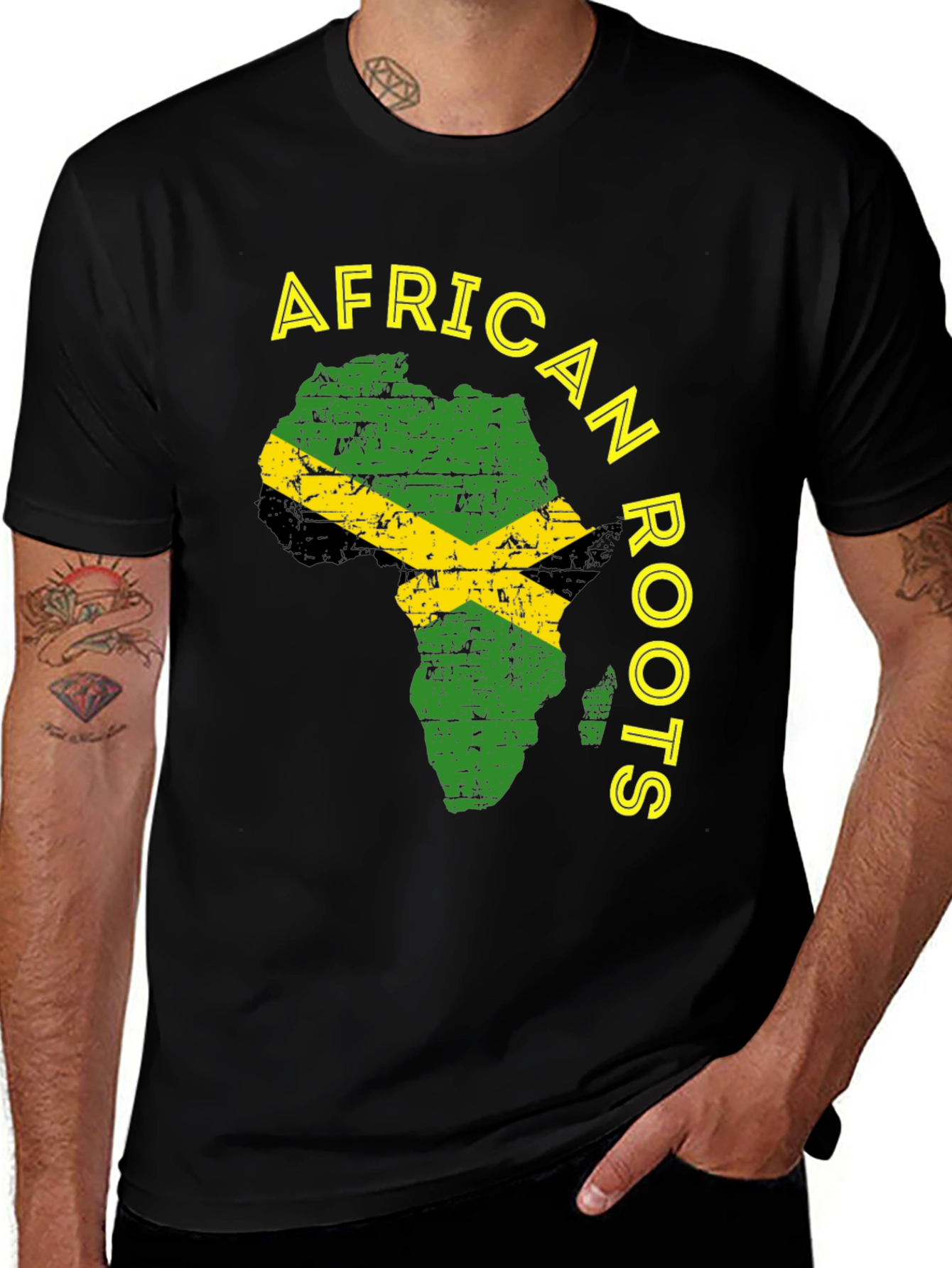 African Roots Jamaica Flag T-Shirt