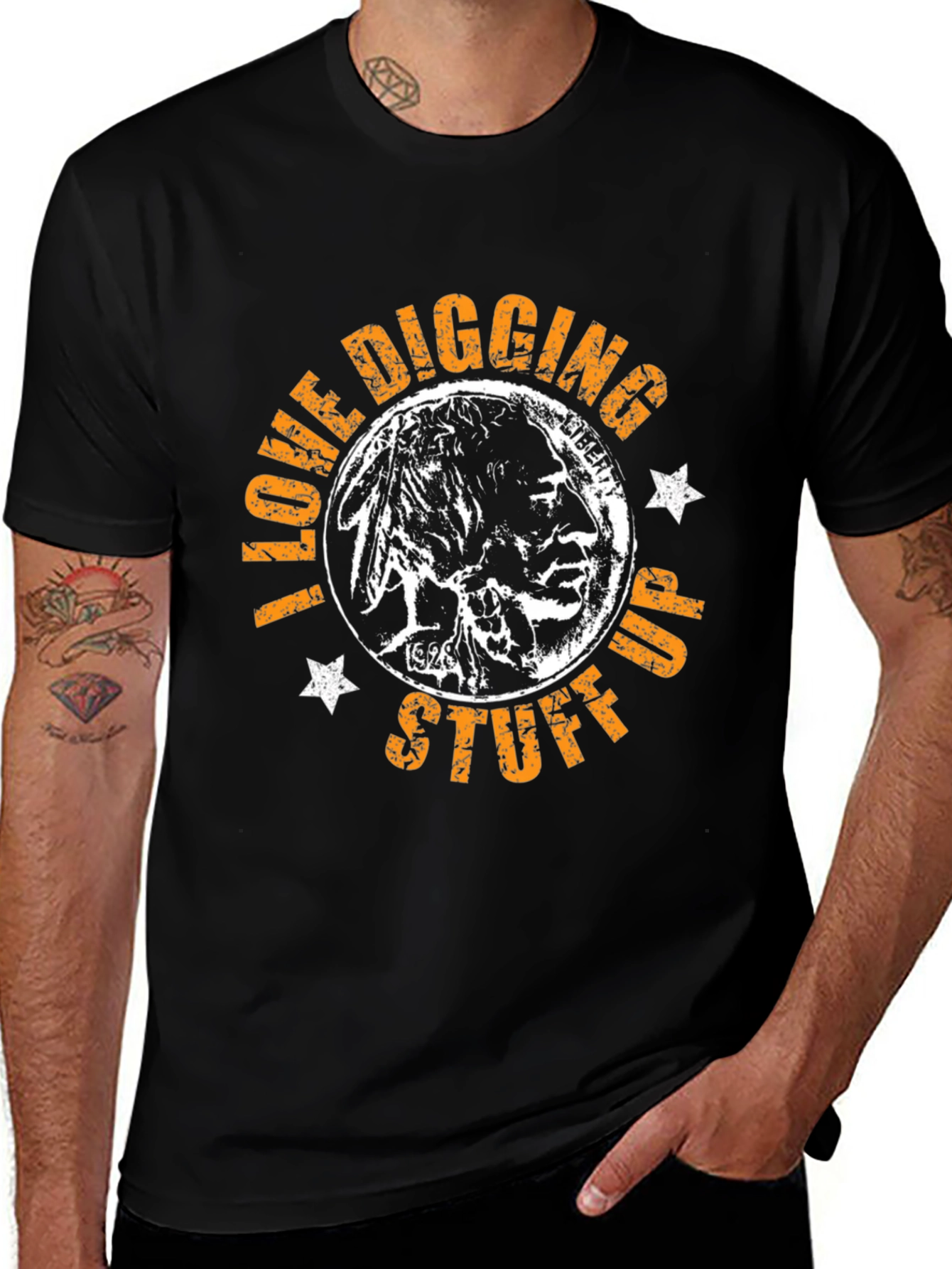 Variant 28 of I Love Digging Up Stuff T-Shirt - Black