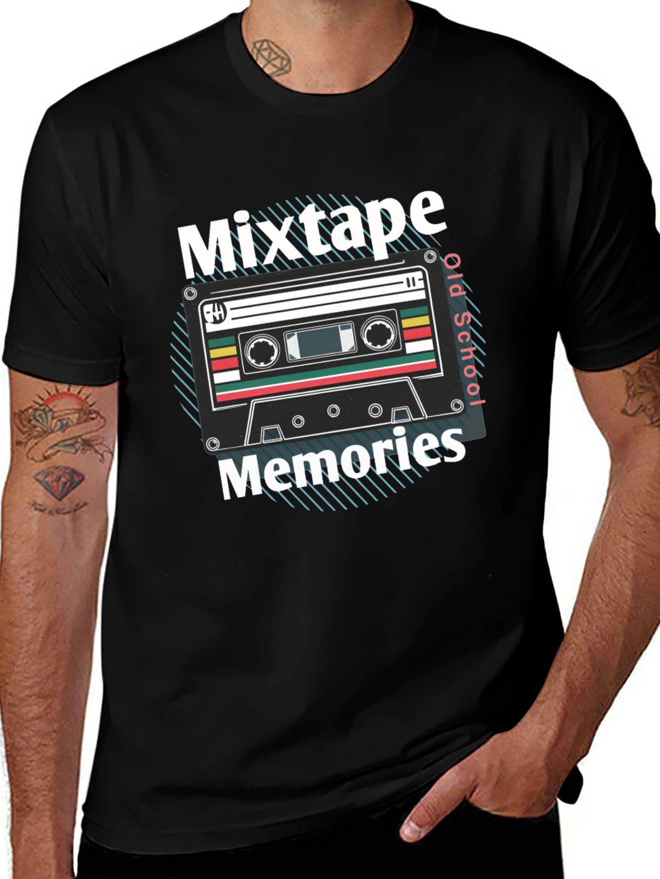 Variant 24 of Mixtape Memories Tee - Retro Cassette T-Shirt