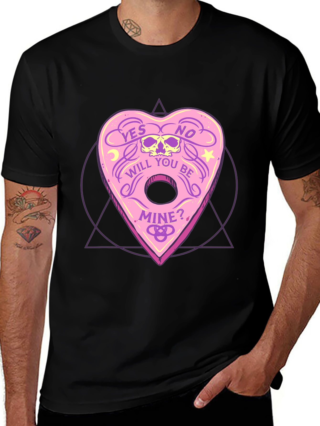 Variant 10 of Ouija Board Heart T-Shirt - Will You Be Mine?