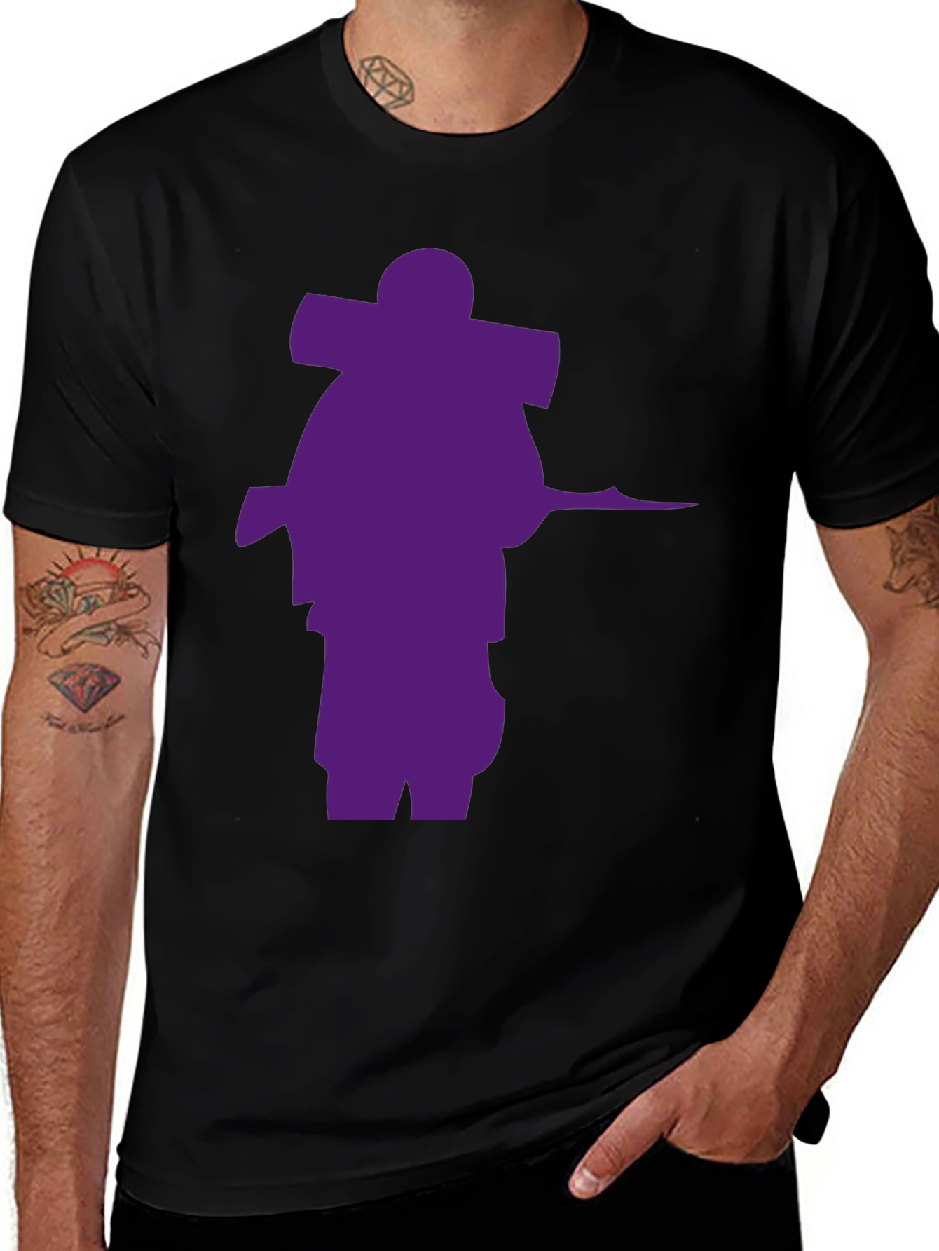 Variant 17 of Unique Purple Silhouette Graphic Tee
