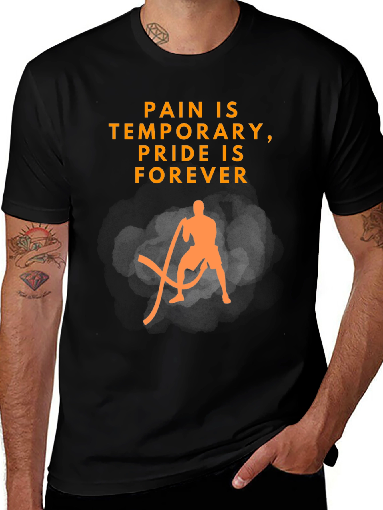 Motivational Workout T-Shirt: Pain is Temporary Pride