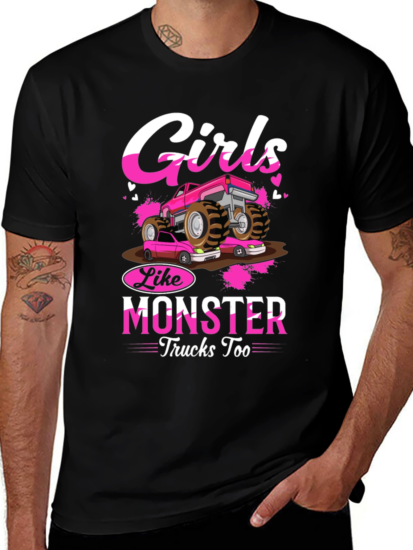 Variant 29 of Girls Like Monster Trucks Too T-Shirt