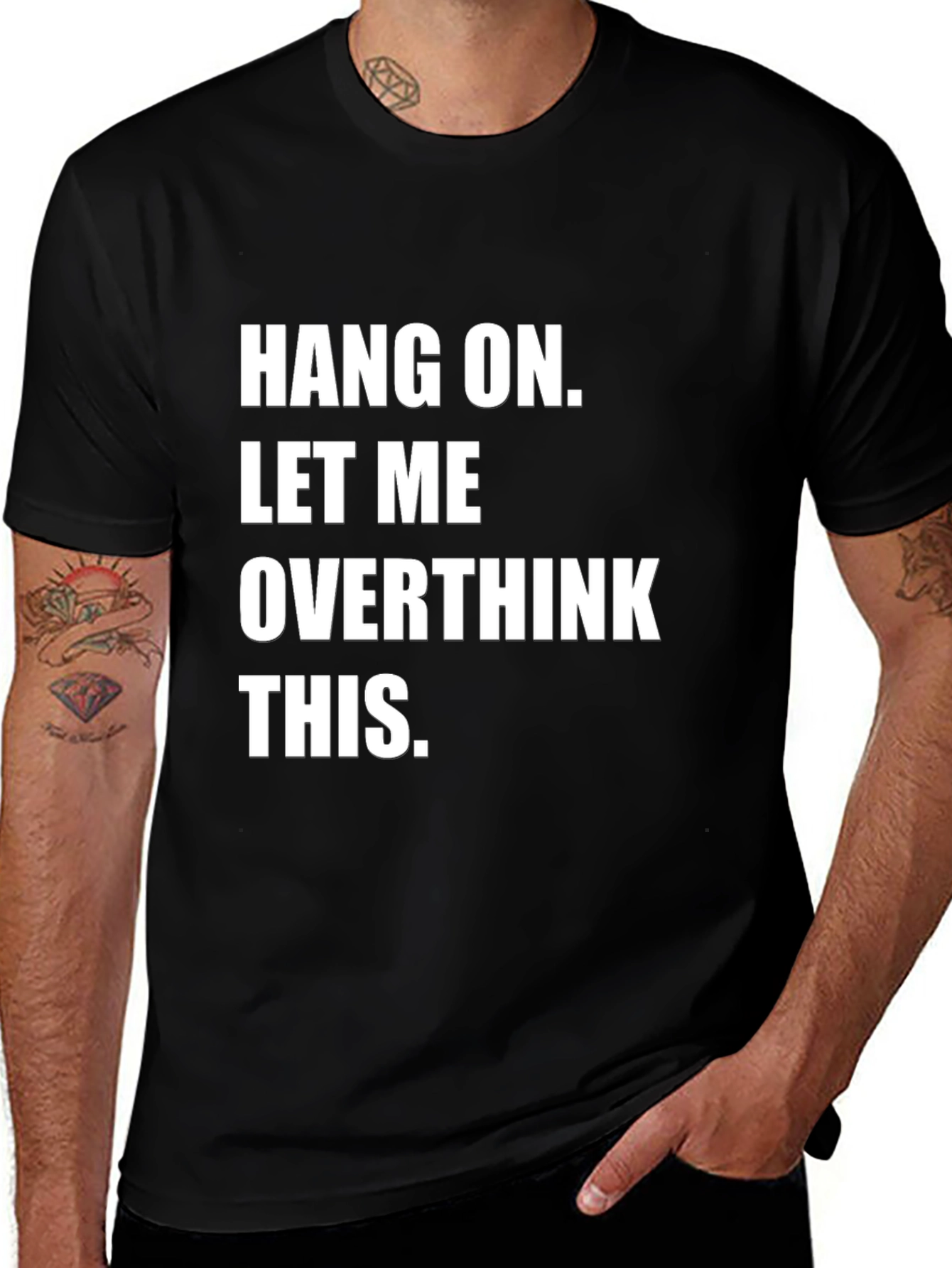 Variant 22 of Overthink This Graphic Tee - Black