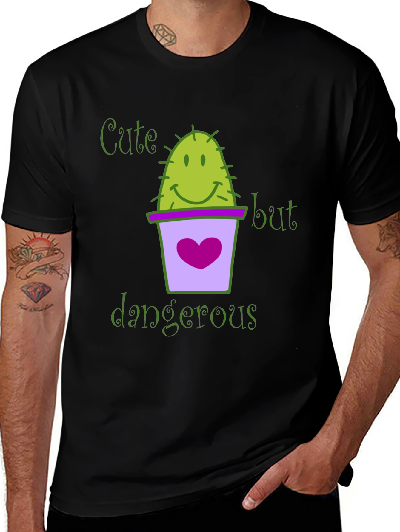 Variant 22 of Cute But Dangerous Cactus Graphic T-Shirt