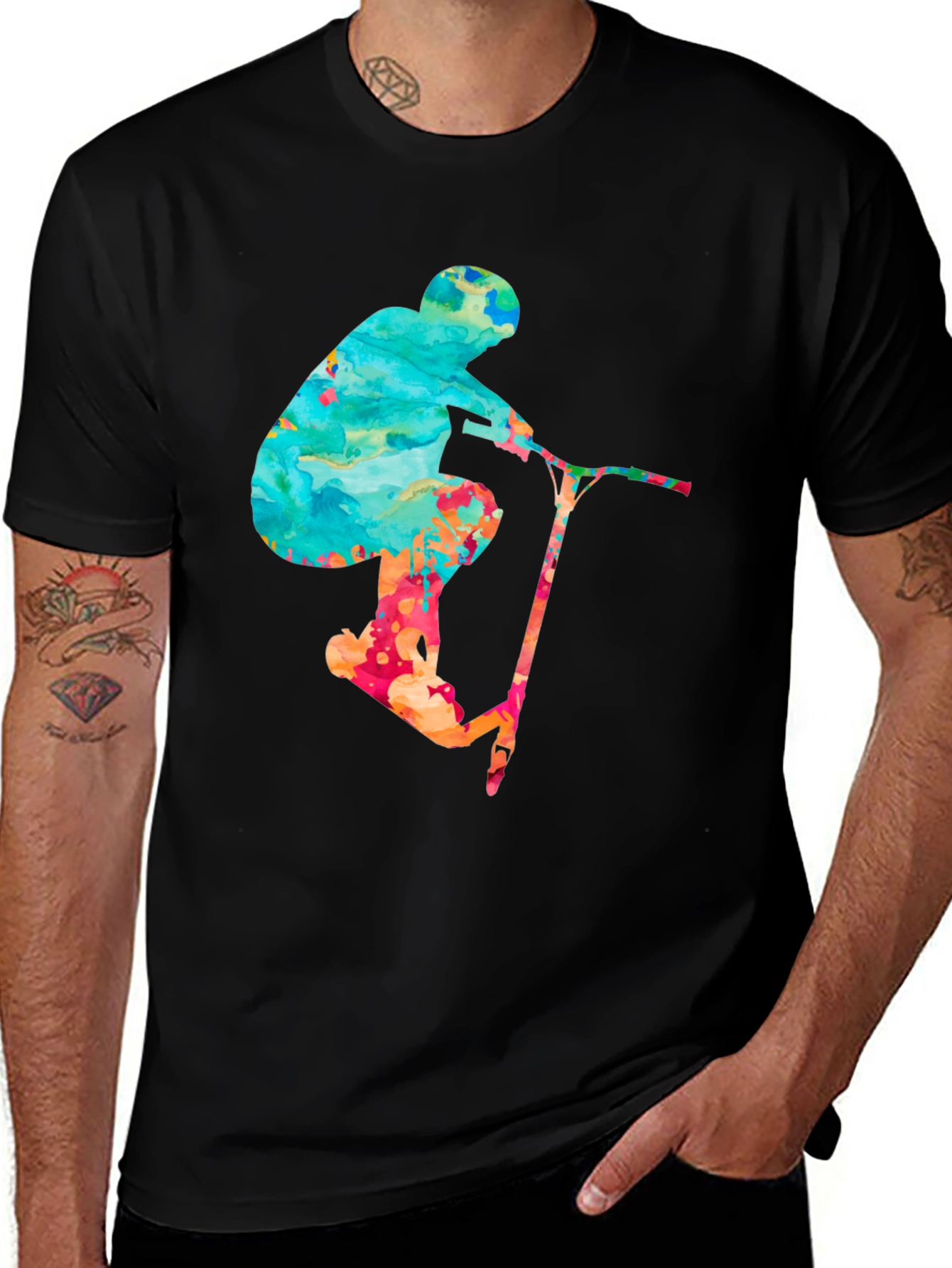 Variant 3 of Abstract Scooter T-Shirt - Ride in Style!