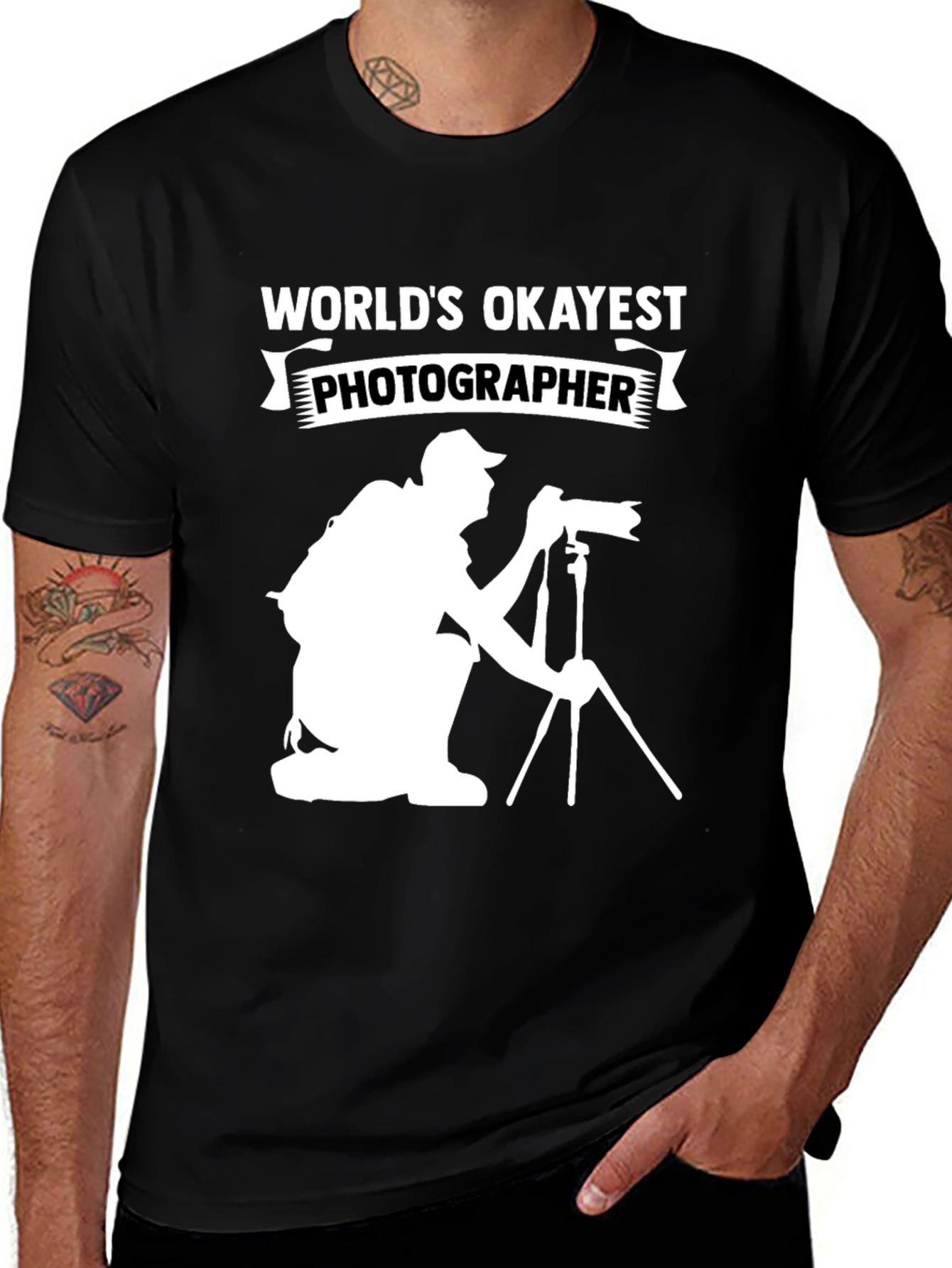 Variant 22 of World's Okayest Photographer Graphic Tee