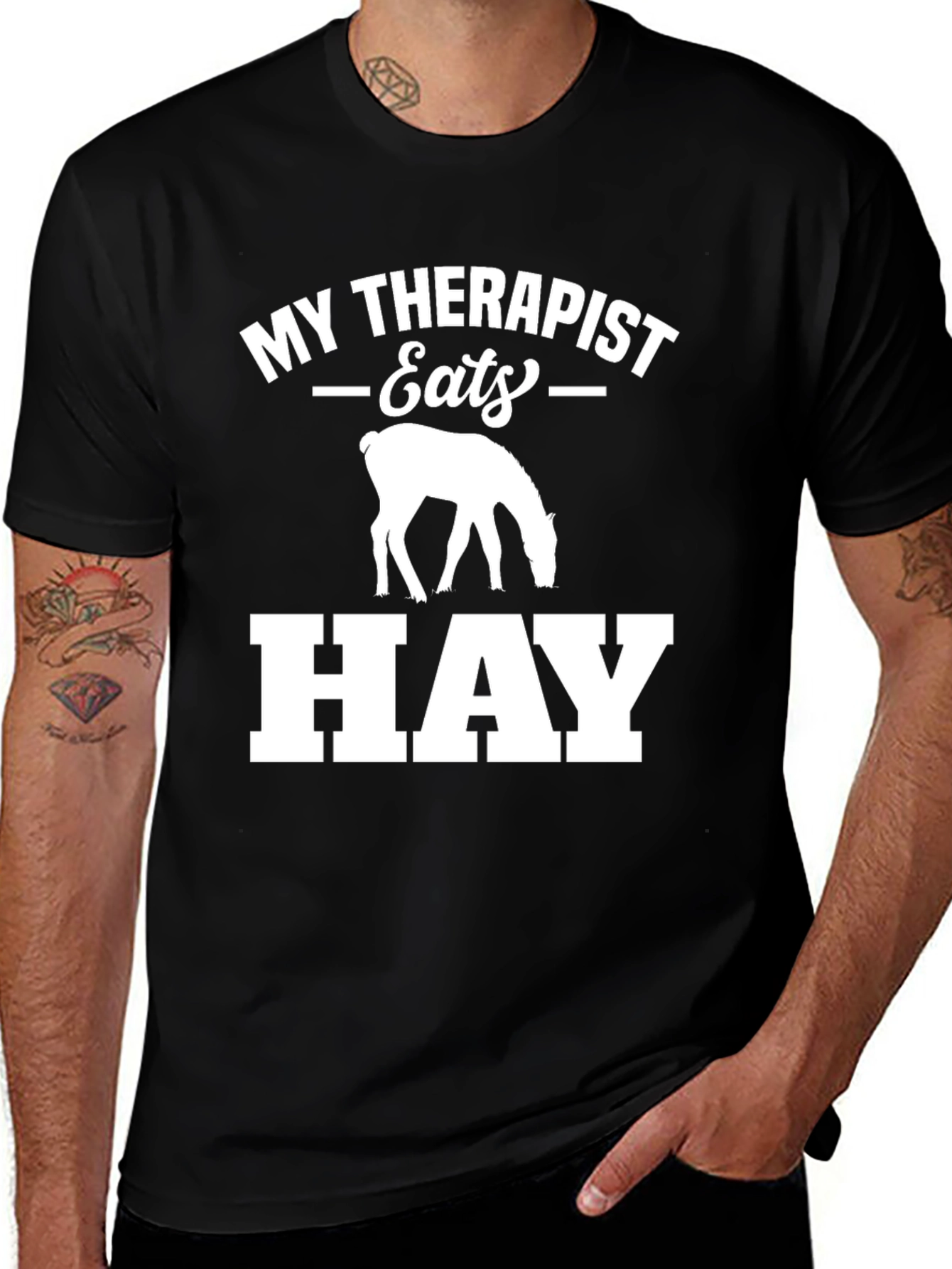 Variant 29 of My Therapist Eats Hay - Funny Animal T-Shirt