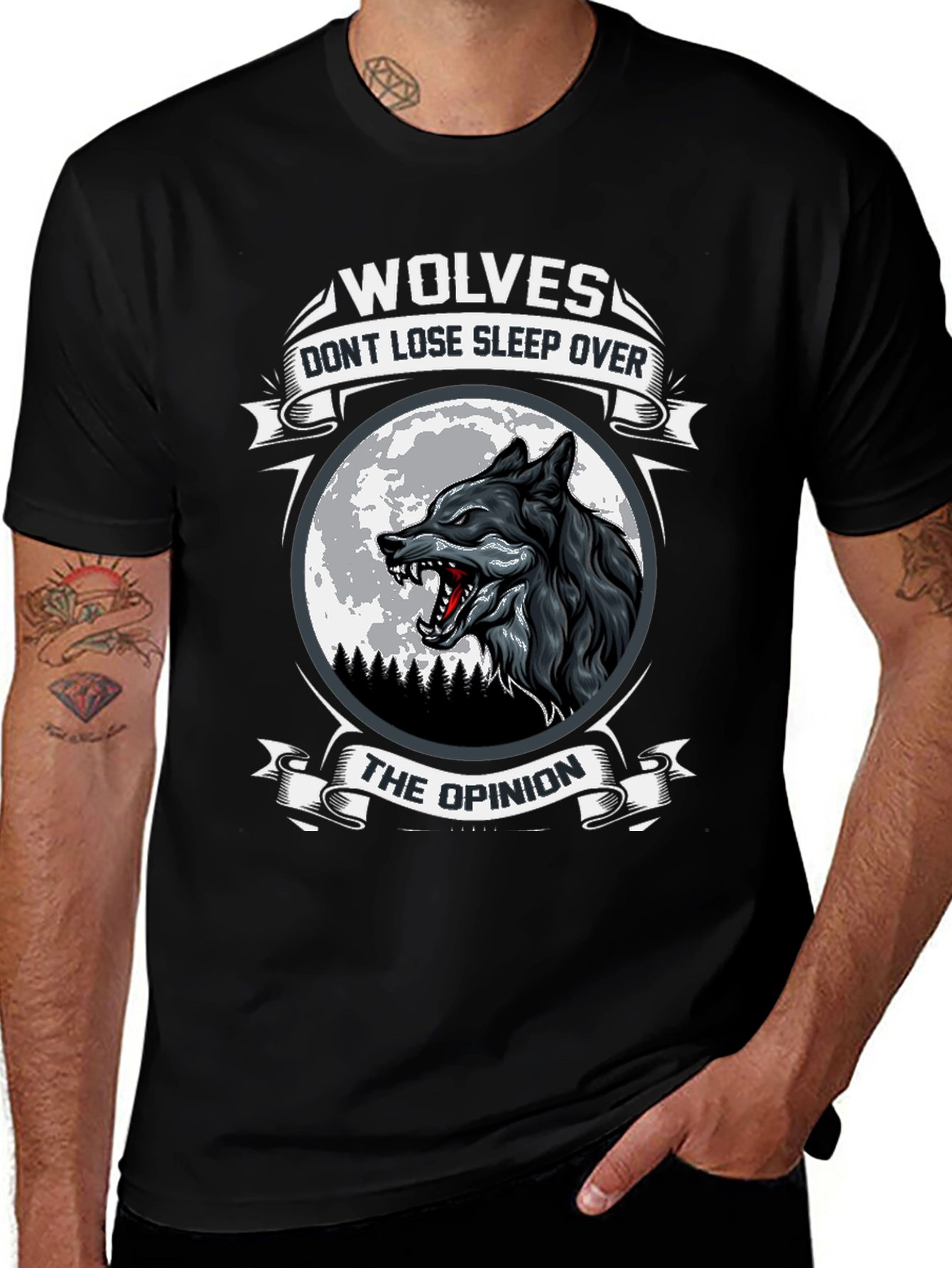 Variant 30 of Wolf Moon Graphic Print Men's T-Shirt