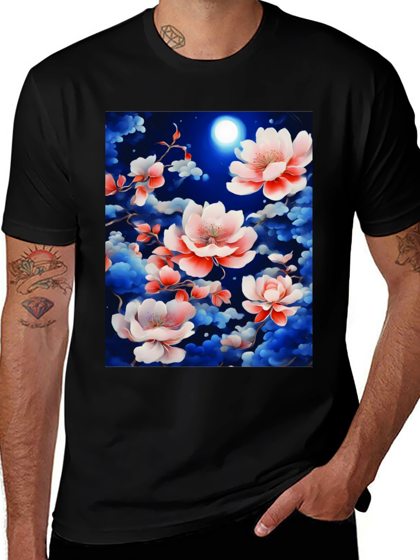 Floral Night Sky T-Shirt