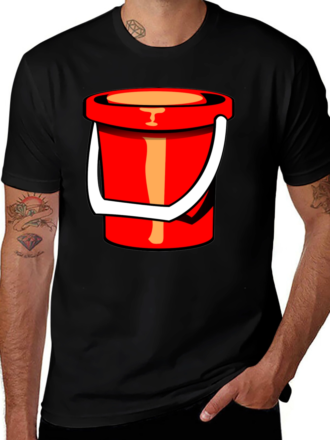 Variant 10 of Bucket Graphic Tee - Fun Cartoon Design Shirt