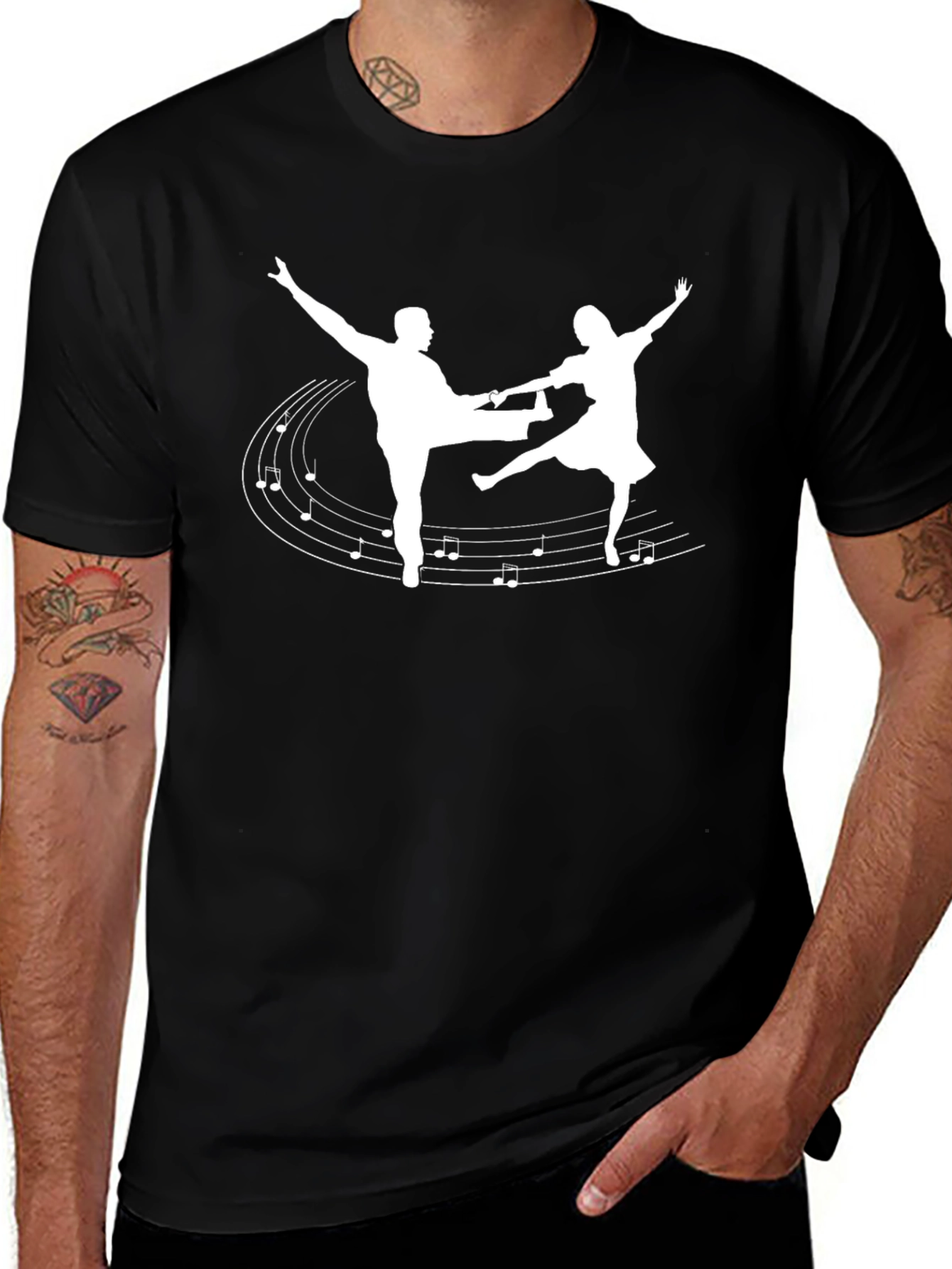 Swing Dance T-Shirt - Music Notes Design