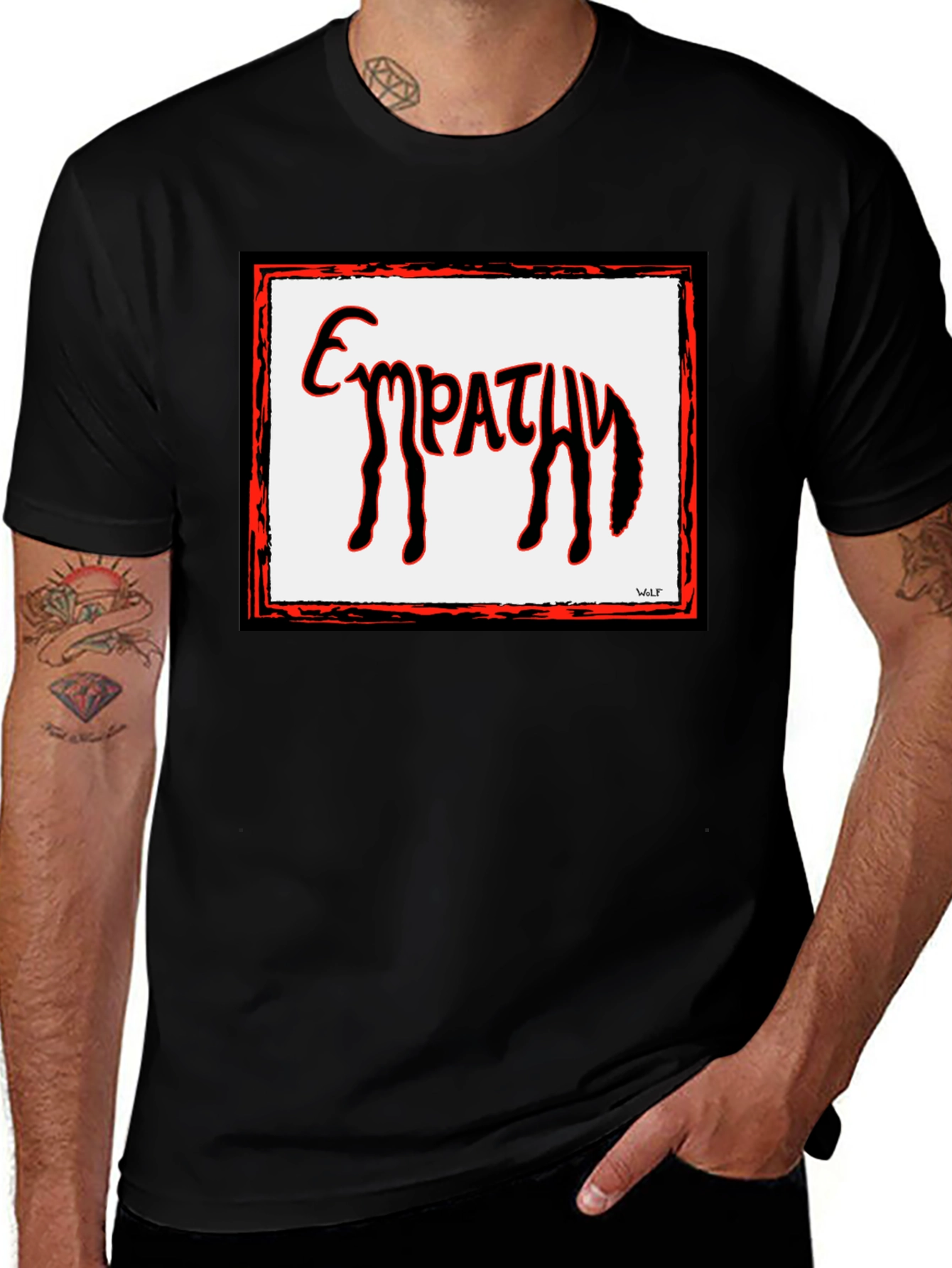 Variant 28 of Empathy T-Shirt - Unique Animal Word Art Design