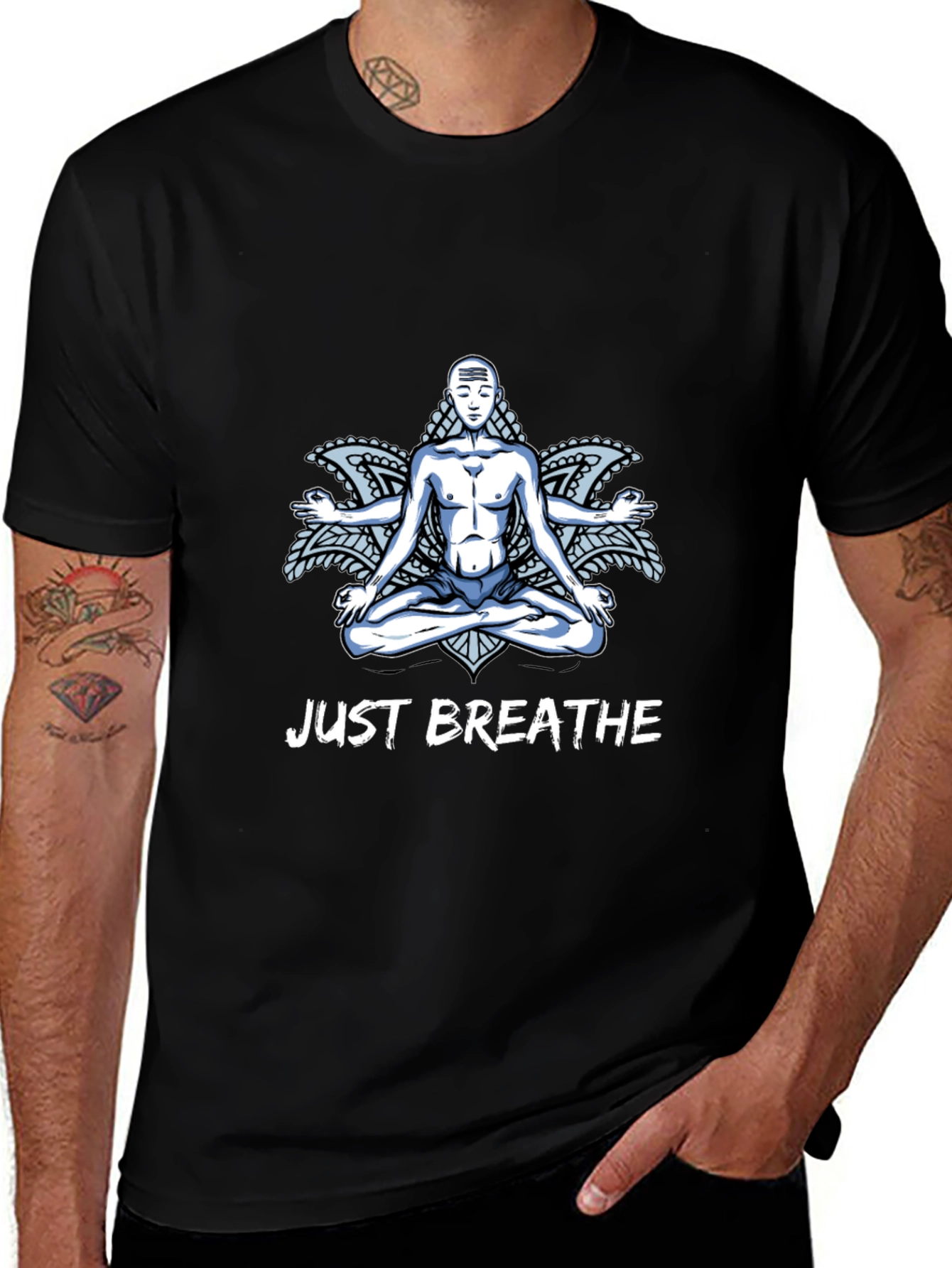 Variant 19 of Just Breathe Yoga Meditation T-Shirt