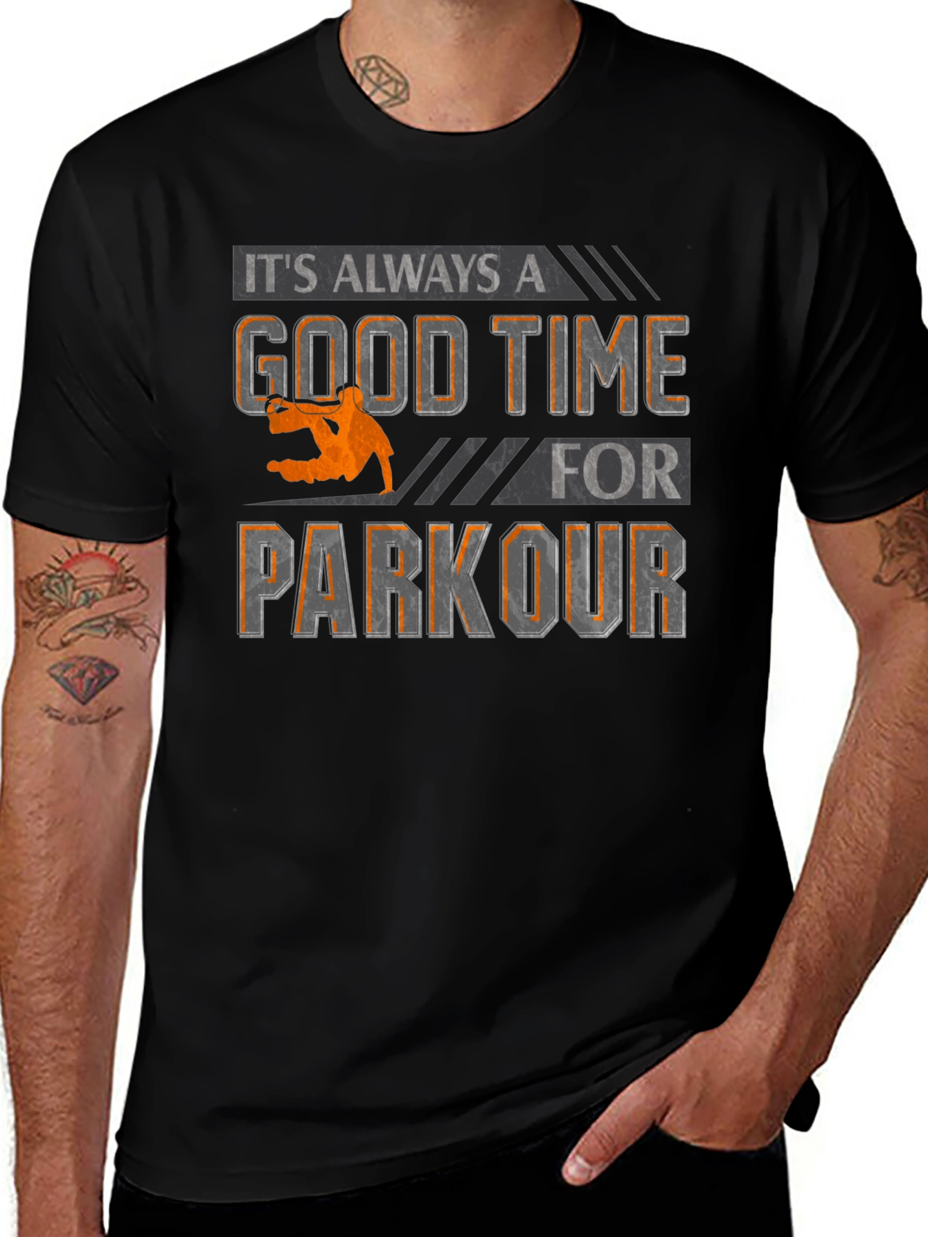 Variant 30 of Parkour Time Graphic Tee - Urban Style