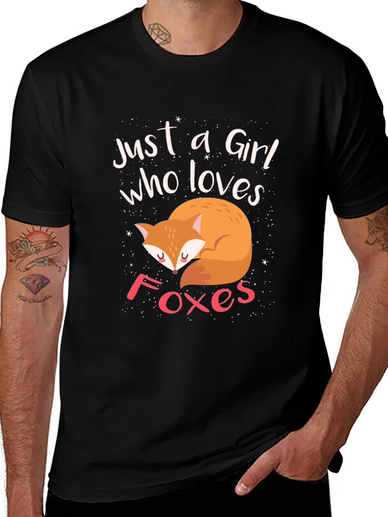 Variant 4 of Just a Girl Who Loves Foxes Graphic T-Shirt