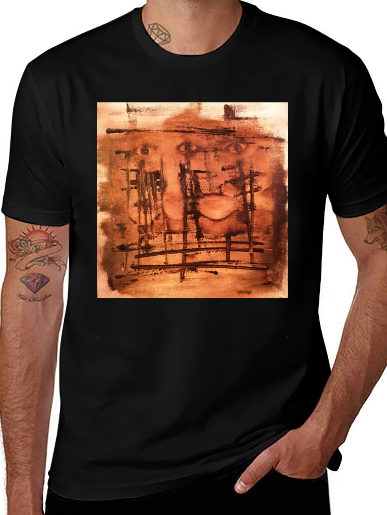 Variant 29 of Abstract Brown Art T-Shirt - Unique Graphic Tee