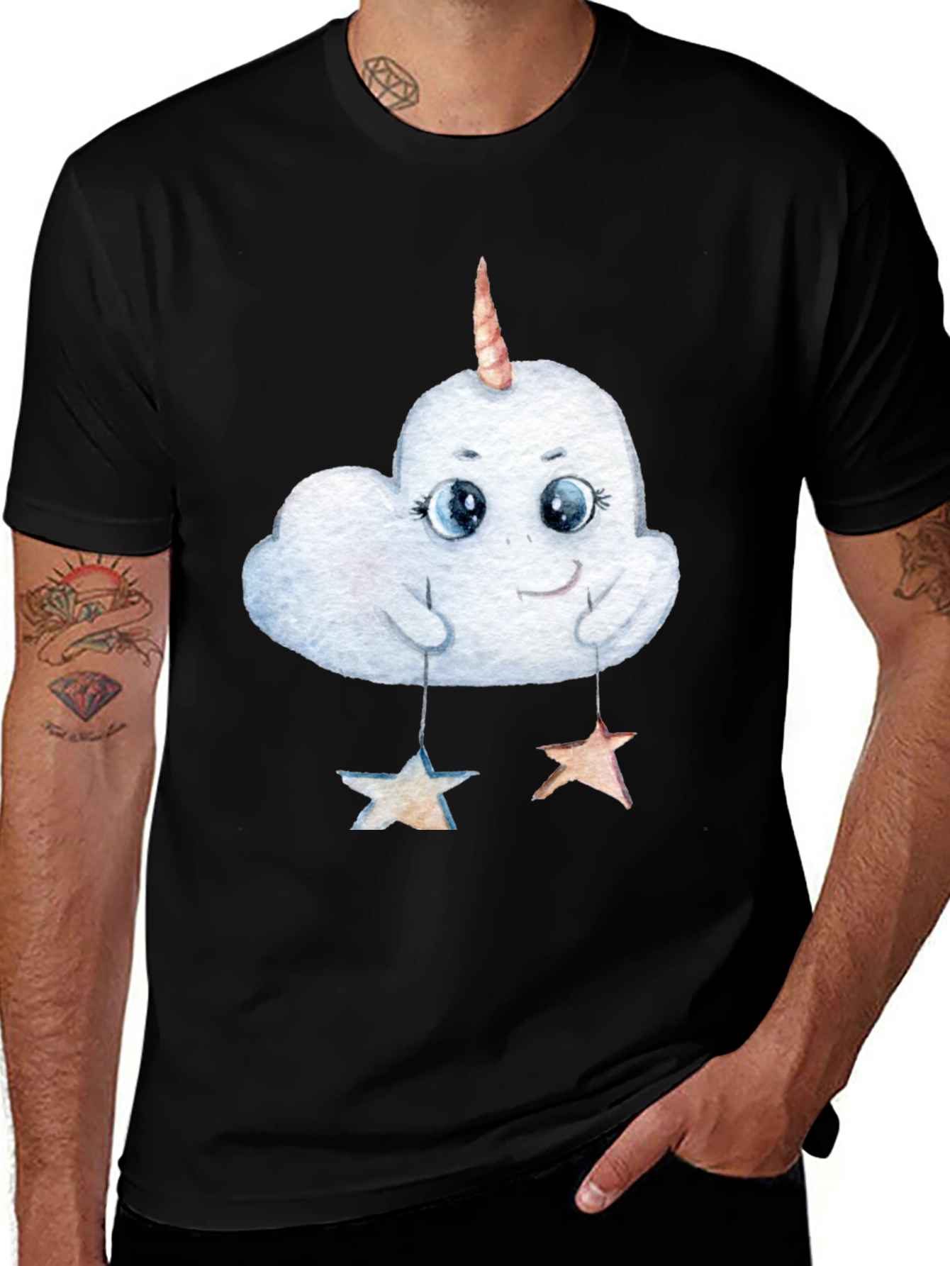 Variant 12 of Cloud Unicorn Star Mobile Graphic Tee